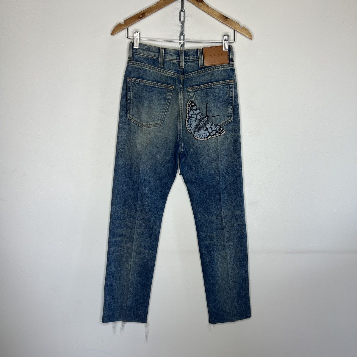 Gucci Gucci Butterfly Embroidery Jeans Denim Trousers Pants Size 26" / US 2 / IT 38 - 1 Thumbnail