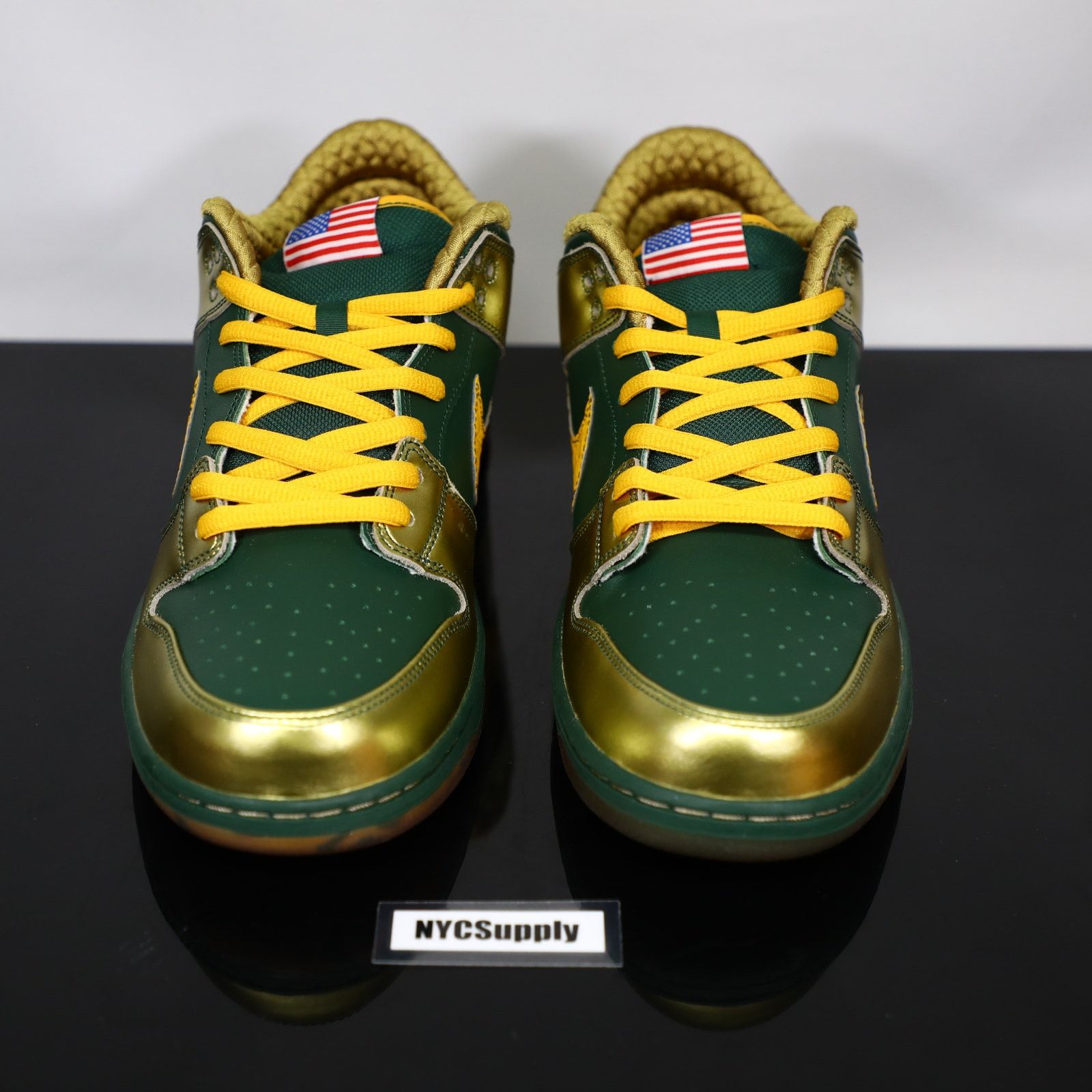 Nike 2018 Nike SB Dunk Low Doernbecher Joey Bates Gold BV8740 377 Size US 14 / EU 47 - 3 Thumbnail