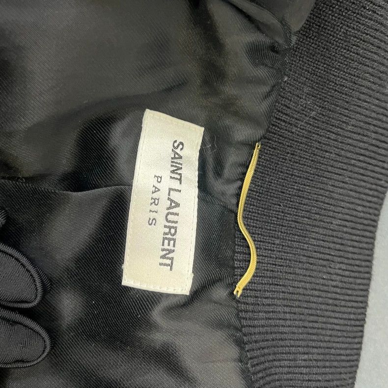 Saint Laurent Paris Saint Laurent Paris Black and White Patchwork Baseball Jac Size US S / EU 44-46 / 1 - 9 Thumbnail