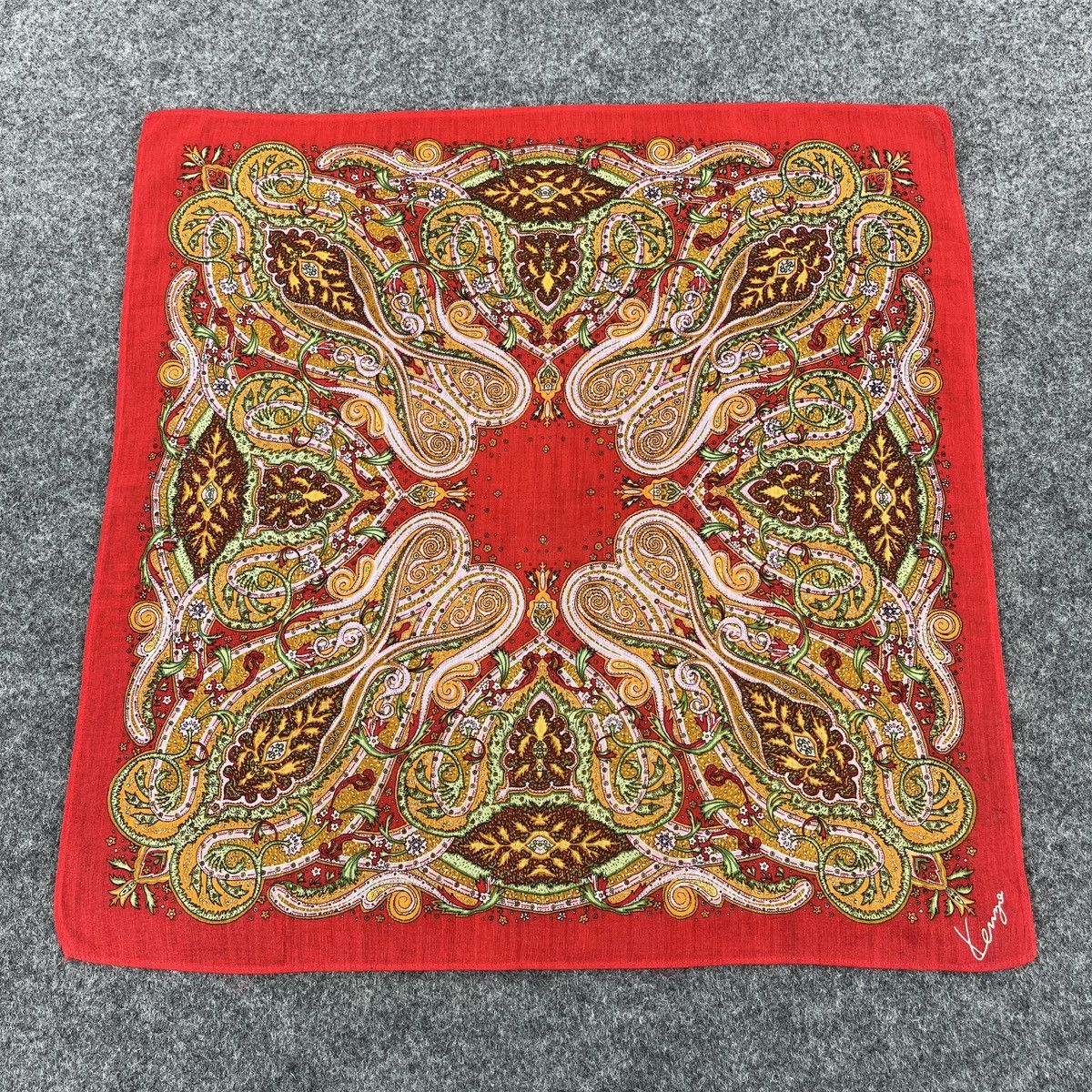 Kenzo × Vintage Kenzo Handkerchief / Bandana / Neckerchief B032 Size ONE SIZE - 2 Thumbnail