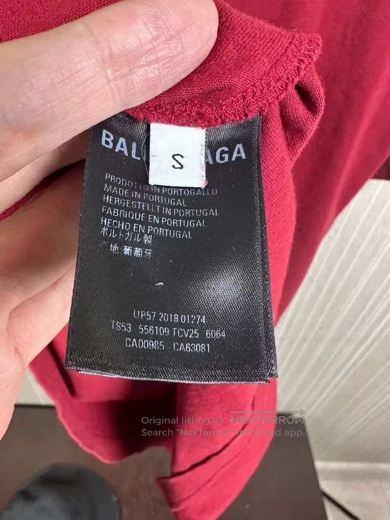 Balenciaga Balenciaga Short Sleeve with Red Wheat Pattern Size US S / EU 44-46 / 1 - 4 Thumbnail