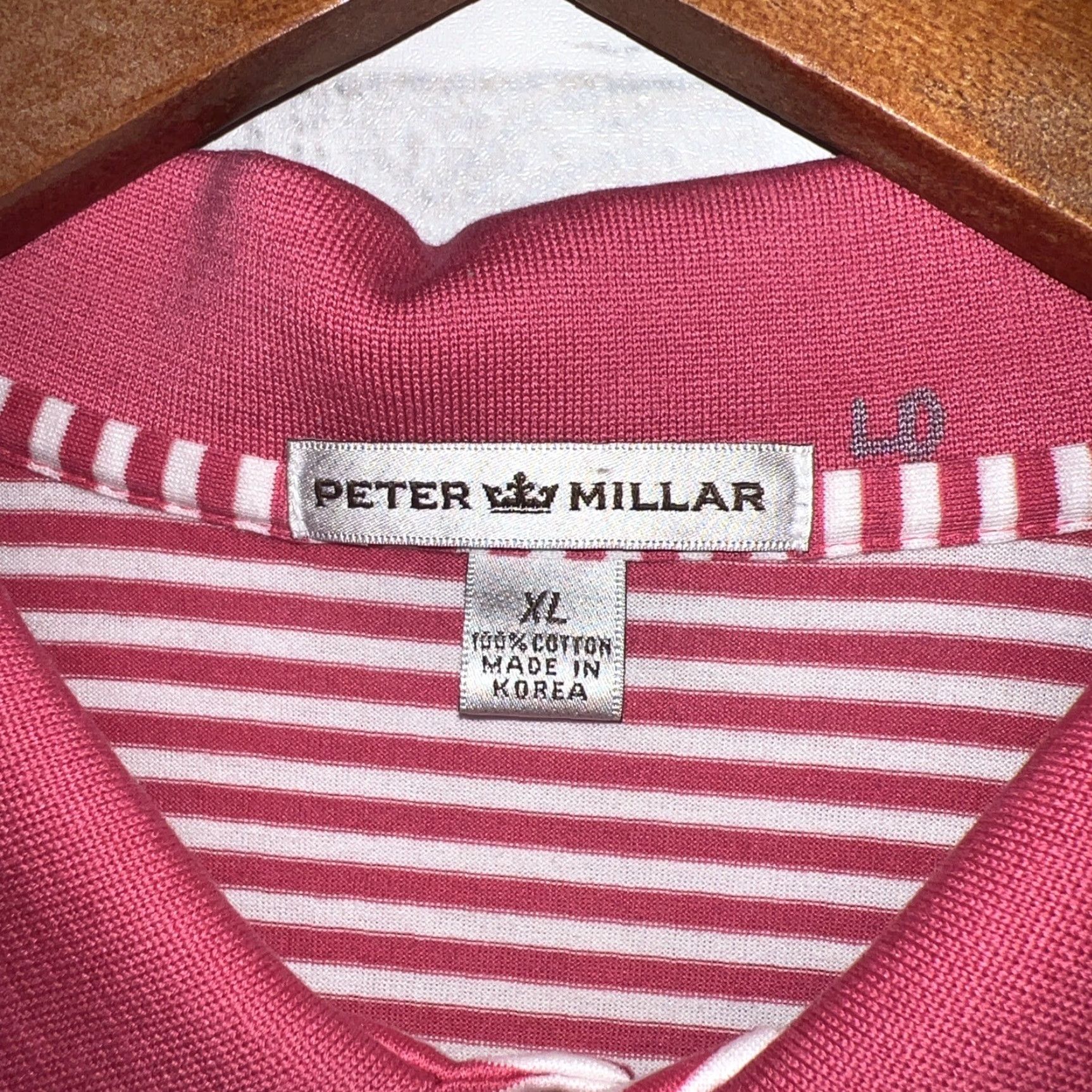 Peter Millar Peter Millar Polo Shirt Striped Pink Mens XL Size US XL / EU 56 / 4 - 4 Thumbnail