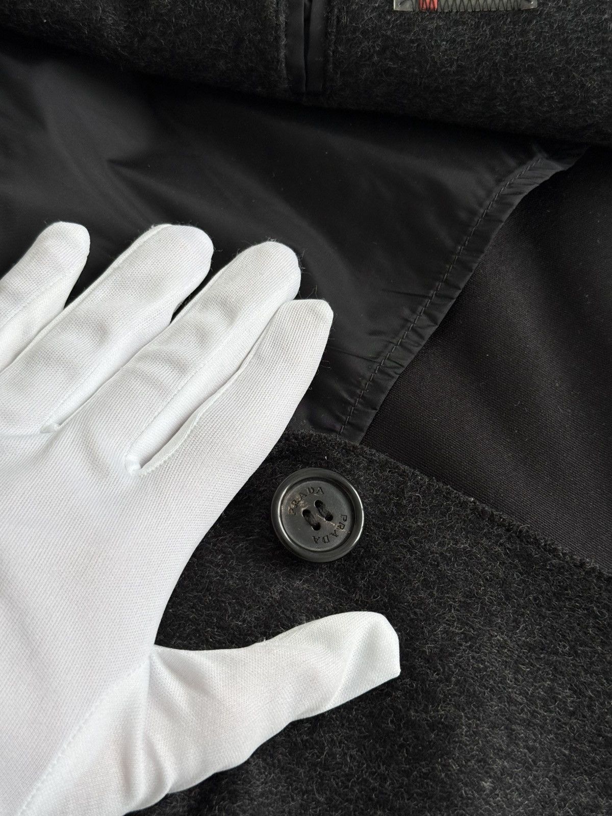 Prada Prada Mens Luxury Rare Wool Coat Trench Jacket Size US M / EU 48-50 / 2 - 11 Thumbnail
