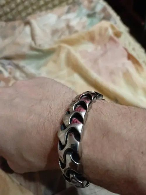 Other 17 mm width + 20 Cm Length Dragon Skin Cuban Chain Bracelet Size ONE SIZE - 8 Thumbnail