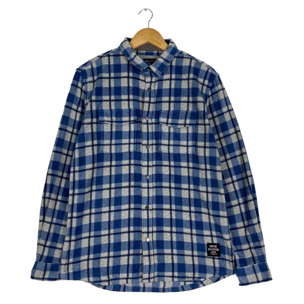 Quiksilver Quiksilver polyester flannel shirt blue tartan Size US M / EU 48-50 / 2 - 1 Thumbnail