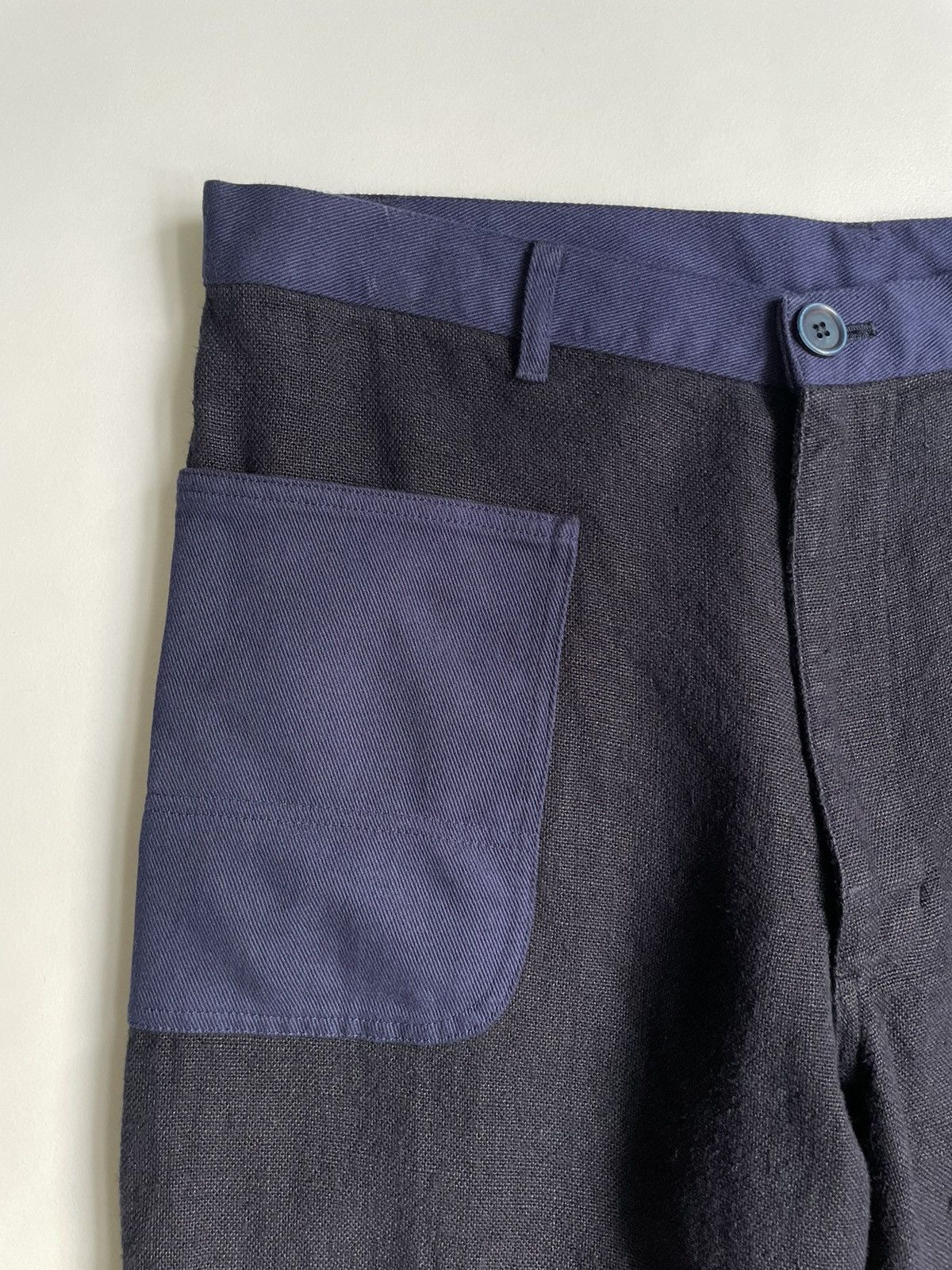 Comme des Garcons Contrast Linen Front Utility Trousers Size US 34 / EU 50 - 7 Thumbnail