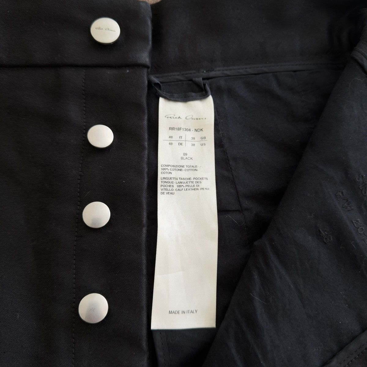 Rick Owens FW2018 "Sisyphus" Cotton Moleskin Cargo Cropped Pants Size US 30 / EU 46 - 9 Thumbnail