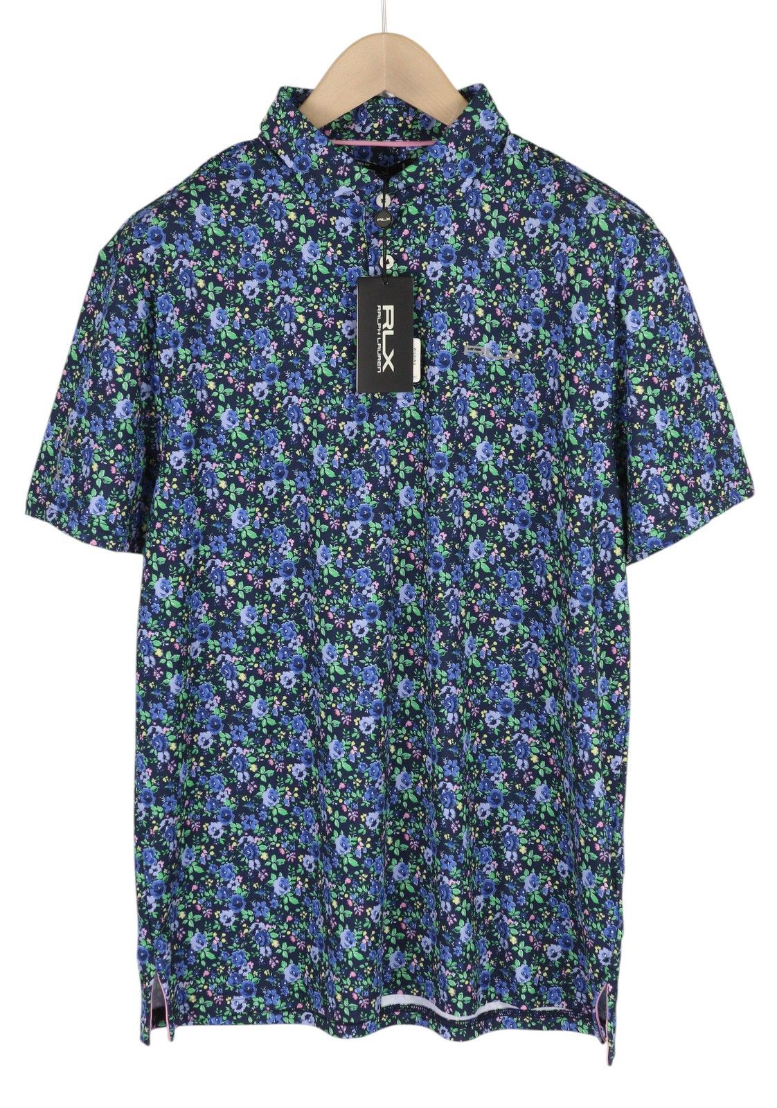 RLX Ralph Lauren GOLF L Navy Floral Wicking Tee 84578 Size US L / EU 52-54 / 3 - 1 Thumbnail