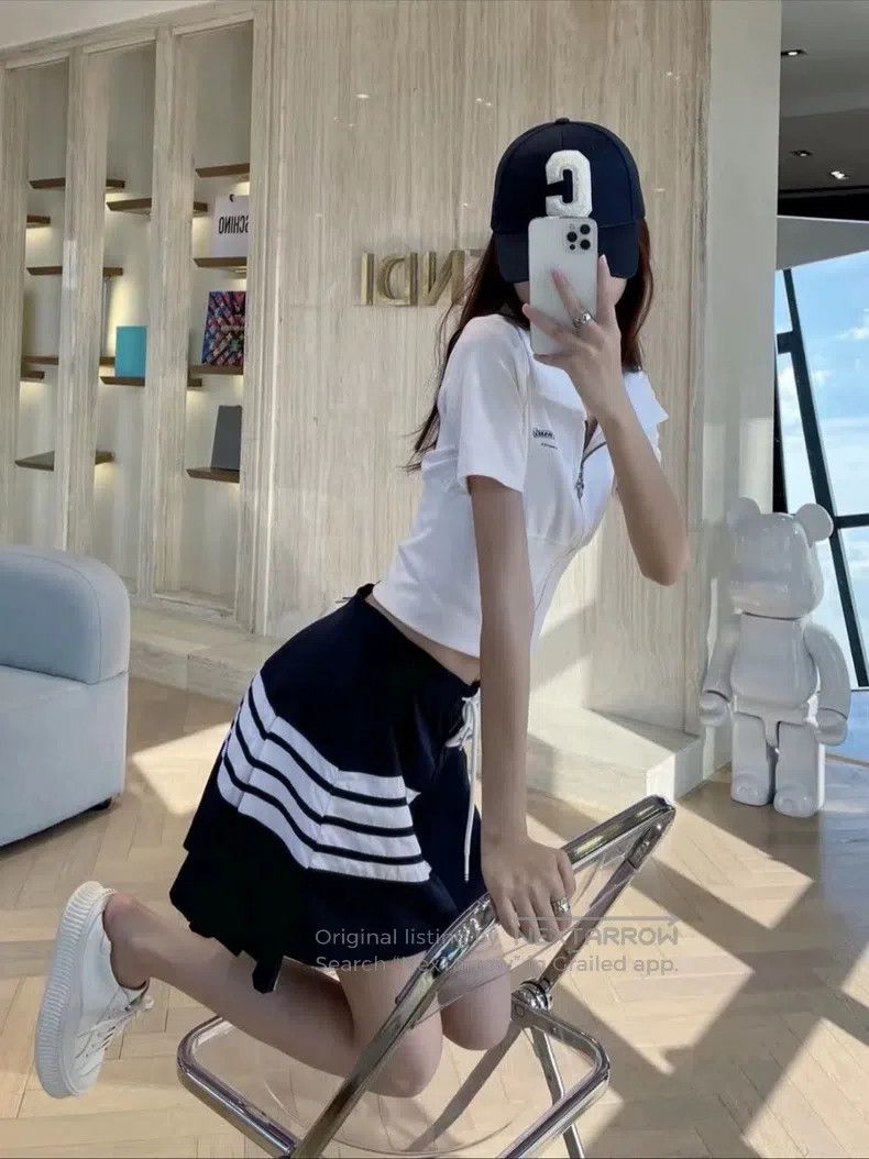 Thom Browne Thom Browne Blue Nylon Skirt Size 25" / US 0 / IT 36 - 8 Thumbnail