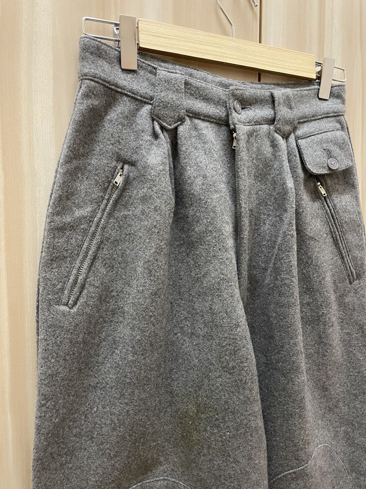 Comme des Garcons Vtg 90s CDG Women's Knee Patch Wool Pants Size 26" / US 2 / IT 38 - 2 Thumbnail
