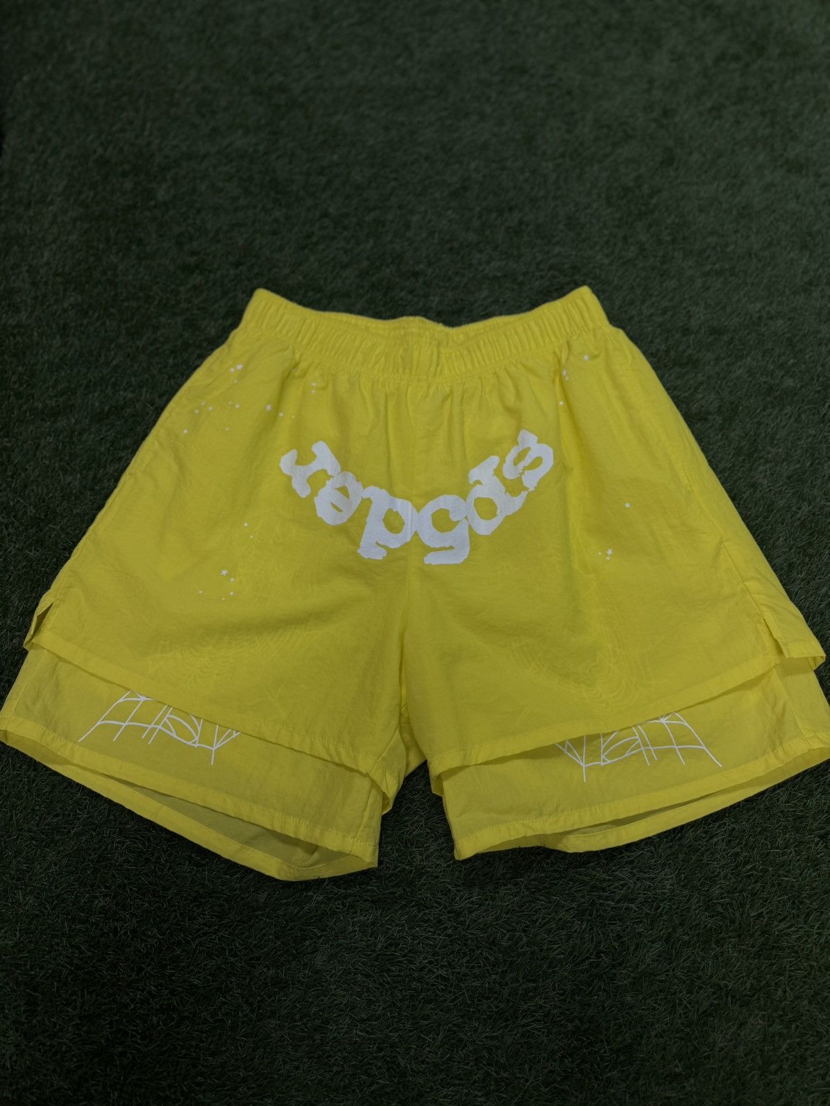 Sp5der × Young Thug Spider Worldwide Sp5der Logo Shorts