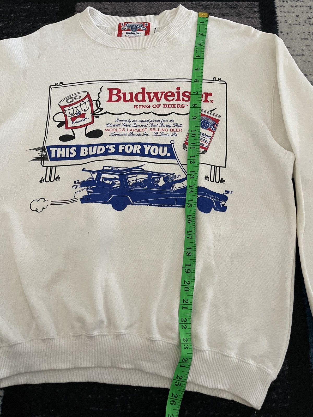 Vintage Vintage Budweiser This Bud’s For You Sweatshirt Size US M / EU 48-50 / 2 - 14 Thumbnail