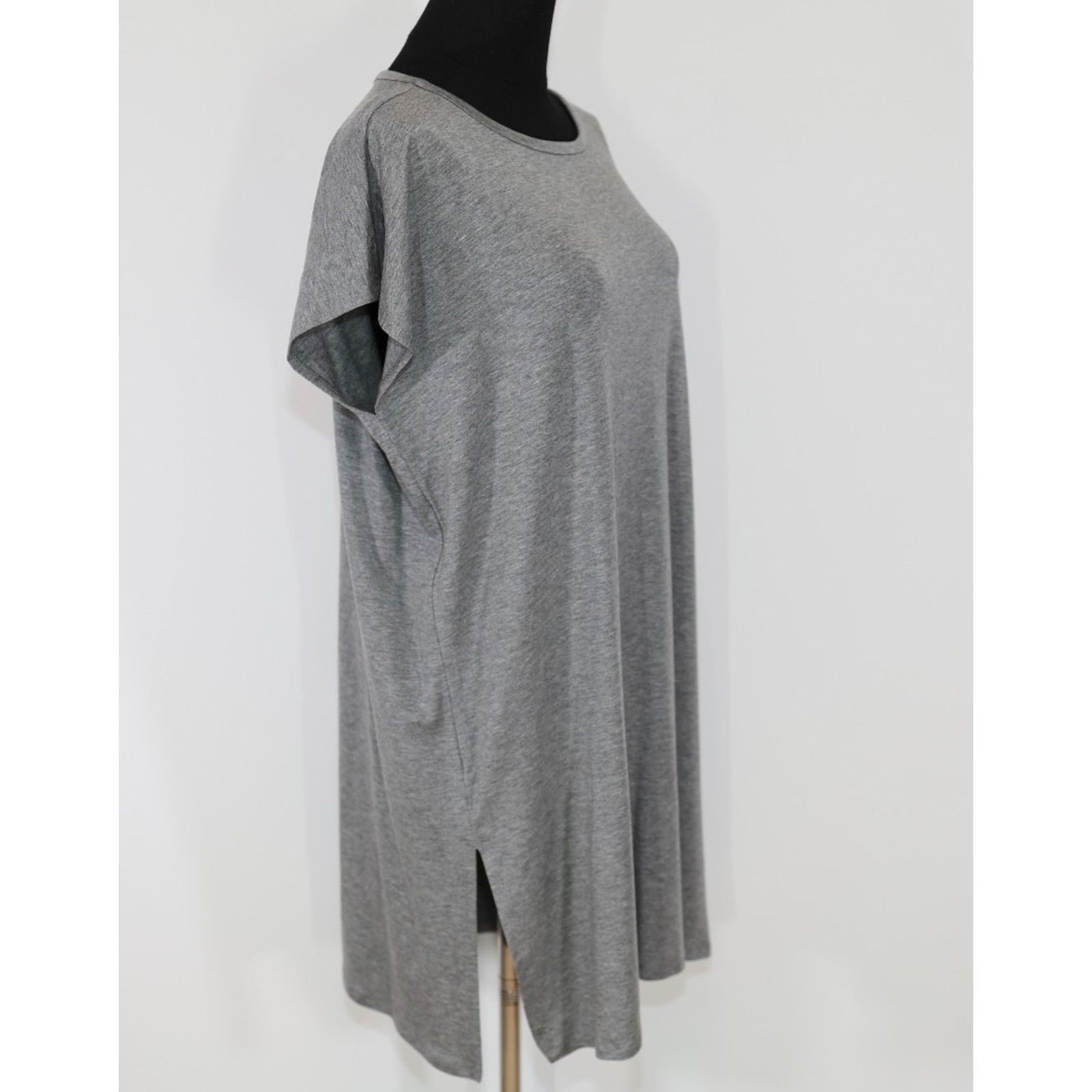 Eileen Fisher NWoT EILEEN FISHER Tencel Gray Sleeveless Tunic Dress Sz PL Size L / US 10 / IT 46 - 2 Thumbnail