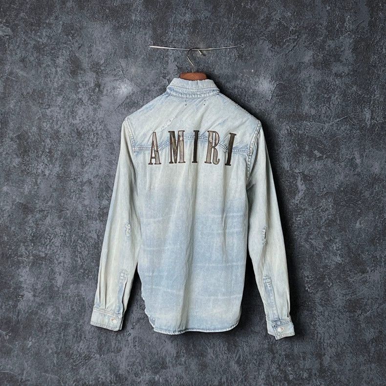 Amiri Amiri Sandblasted Cotton Denim Jacket Size US S / EU 44-46 / 1 - 2 Thumbnail