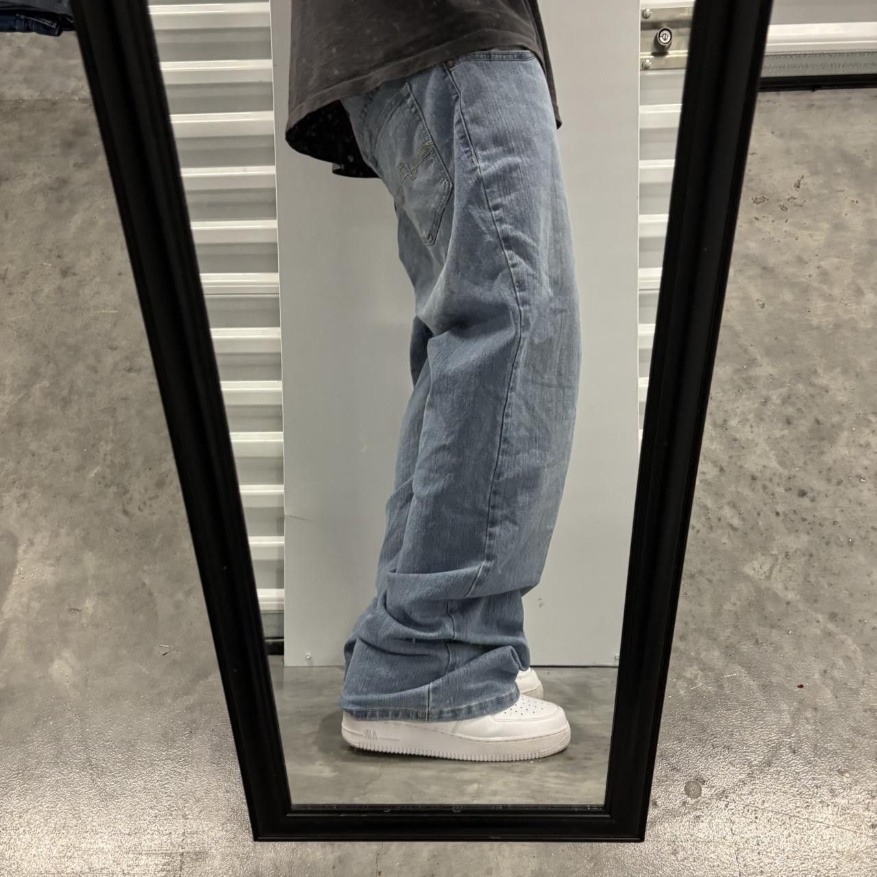 Japanese Brand × Vintage Crazy Vintage Y2K/2000s Light Wash Skater Streetwear Essential Denim Jeans! Size US 34 / EU 50 - 2 Thumbnail