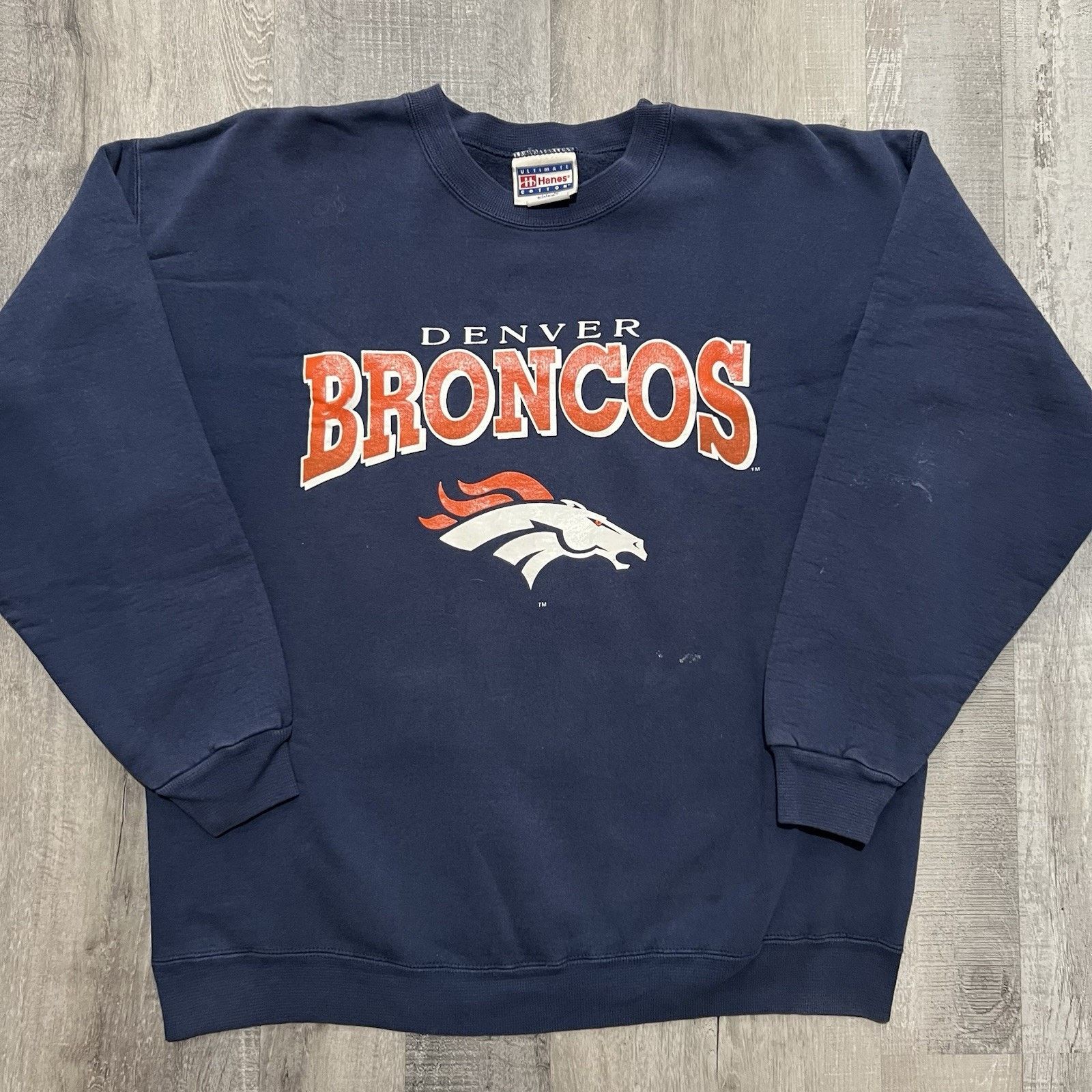 Hanes VTG Denver Broncos Football Y2K Crewneck NFL Sweatshirt Size US L / EU 52-54 / 3 - 1 Thumbnail