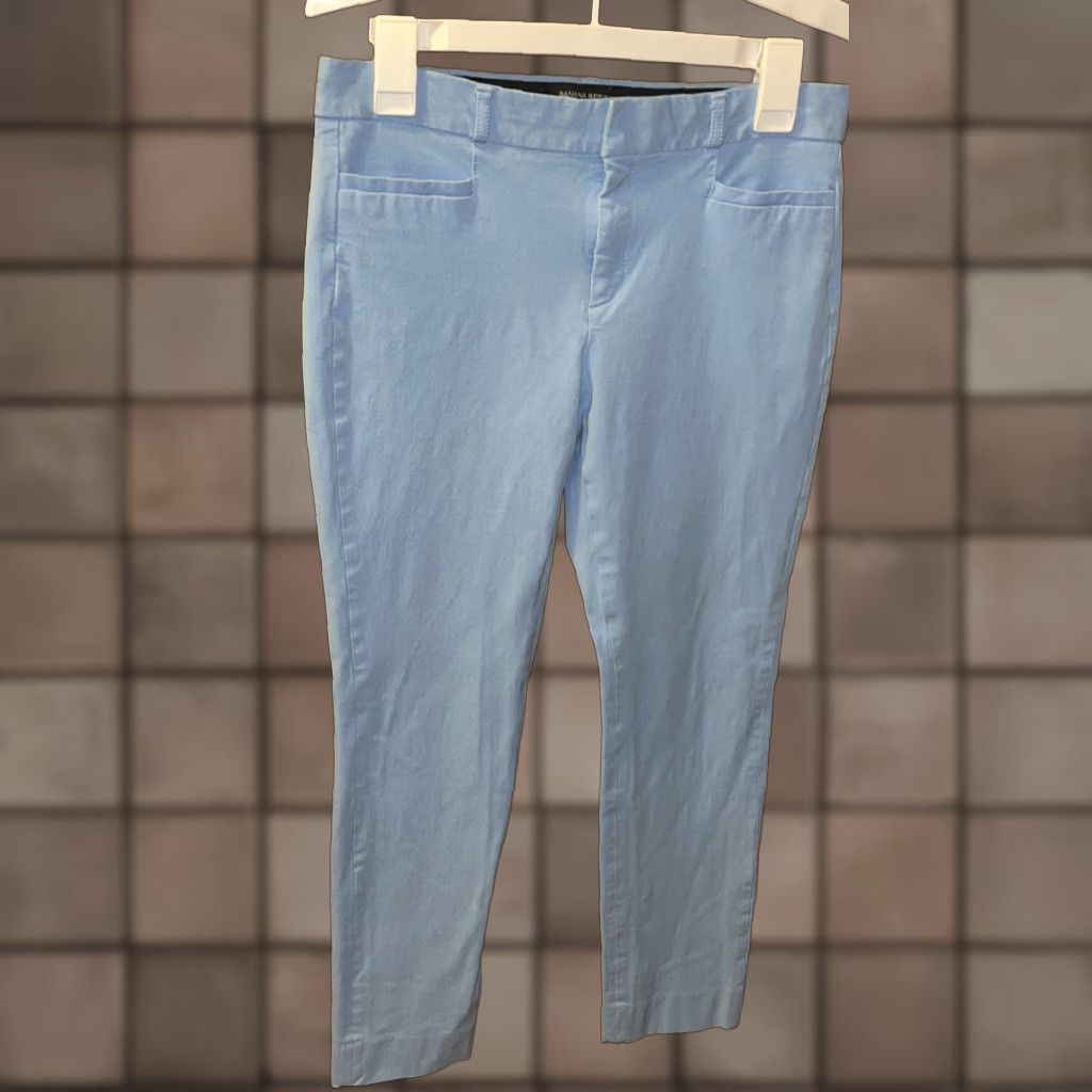Banana Republic Banana Republic Curvy Fit Sloan Light Blue Slim Ankle Pants Stretch Size 4 Womens Size 27" / US 4 / IT 40 - 1 Thumbnail