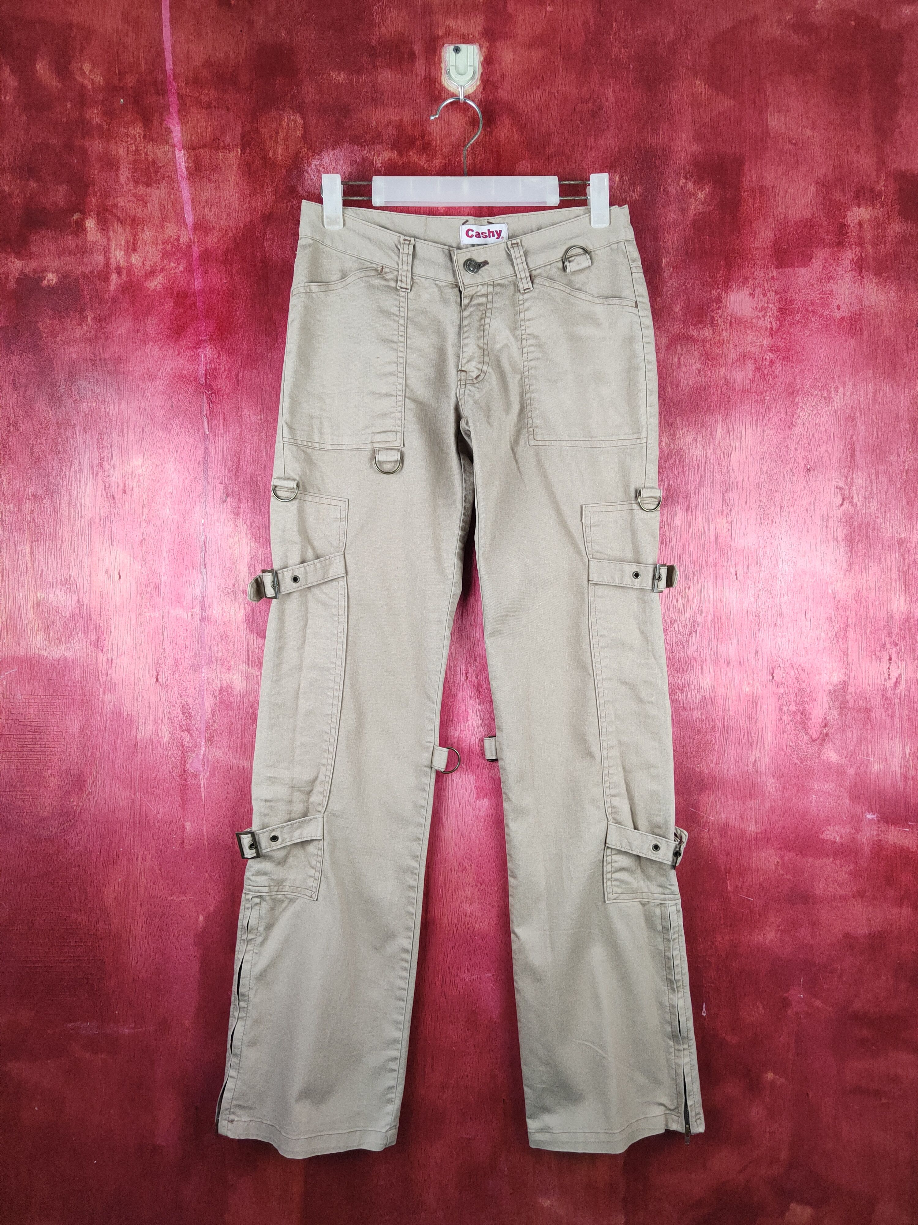 Japanese Brand Cashy Beige Multipocket Tactical Cargo Pants #S1259 Size 28" / US 6 / IT 42 - 1 Thumbnail