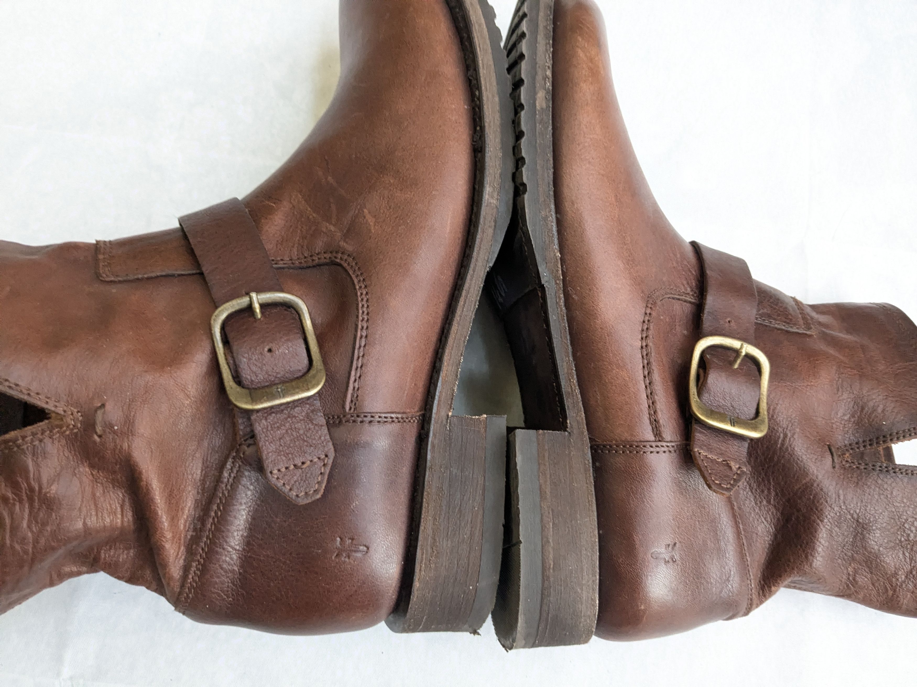 Frye Frye Engineer Boots Brown 8.5 Leather Buckle Size US 8.5 / EU 41-42 - 6 Thumbnail