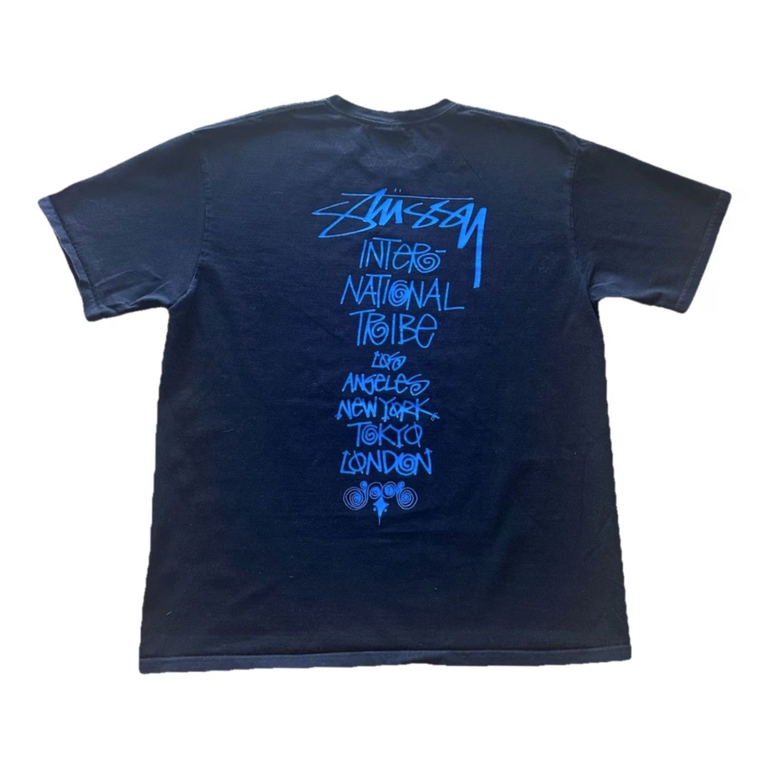 Vintage VINTAGE Stussy T-Shirt Mens XL Black Blue Tribal International Crew Neck Short Sleeve Logo Cotton Regular Chest 23” 28.75” 2020-2029 Size US XL / EU 56 / 4 - 2 Thumbnail