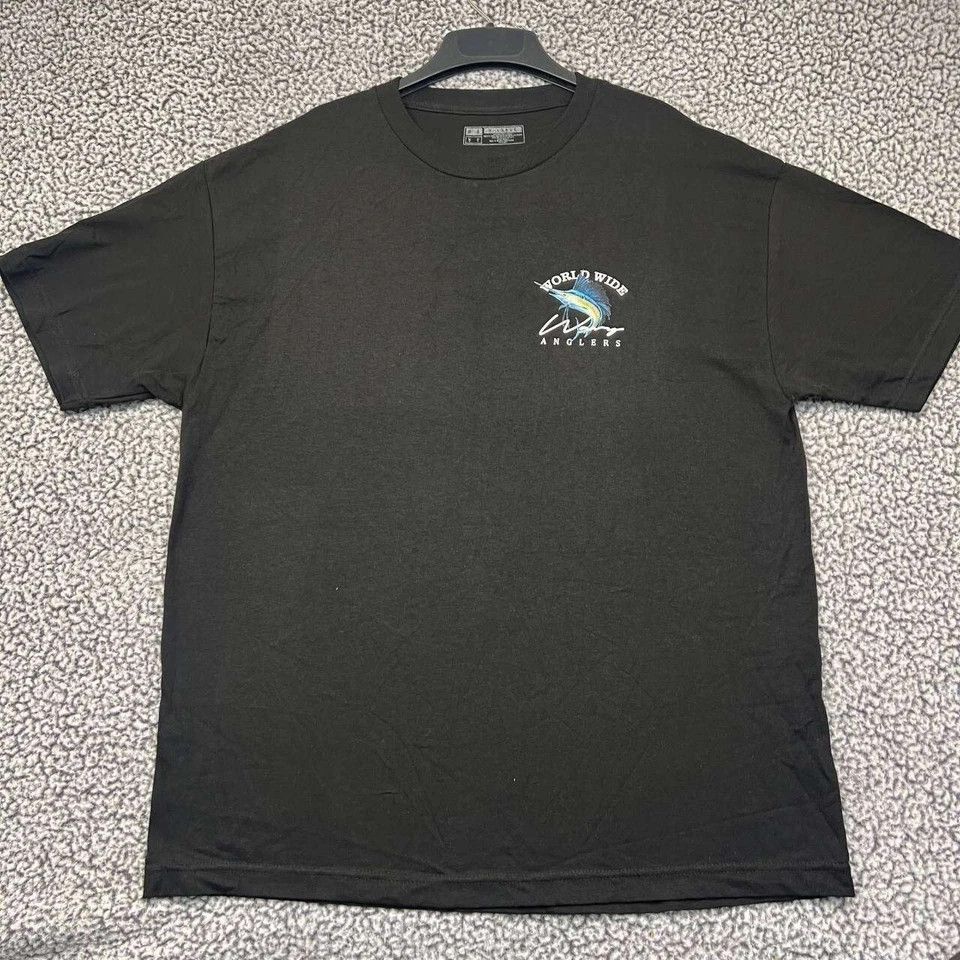 Other × Vintage WorldWide Wavy Anglers Shirt Men Short Sleeve Crew Neck XL Size US XL / EU 56 / 4 - 2 Thumbnail