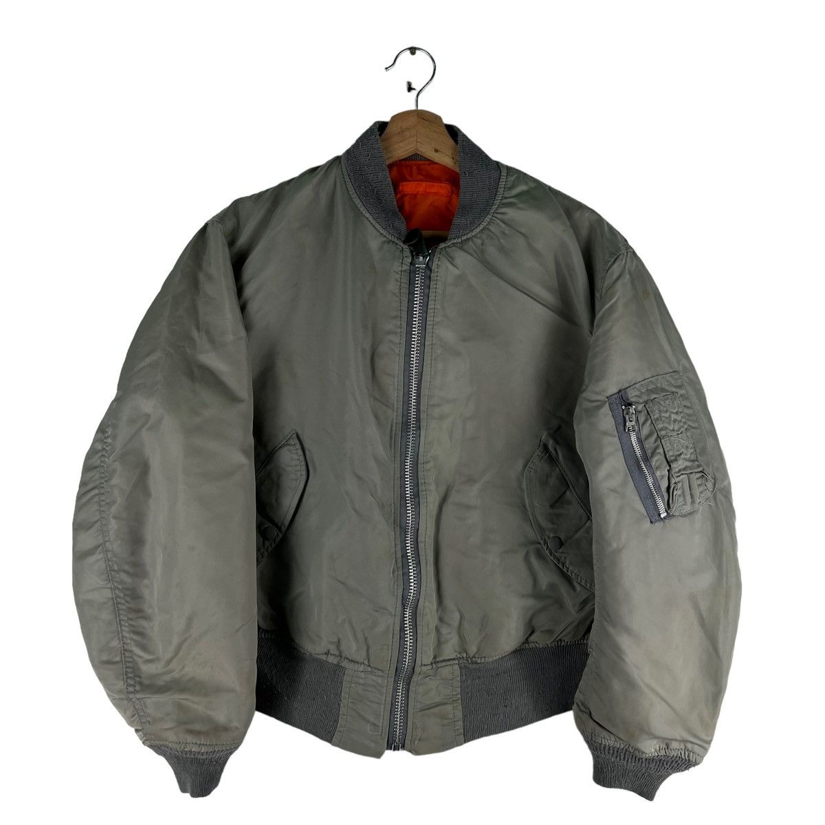 Alpha Industries 🔥VINTAGE FLY MA-1 BOMBER JACKET REVERSIBLE ALPHA INDUSTRIES Size US M / EU 48-50 / 2 - 1 Thumbnail