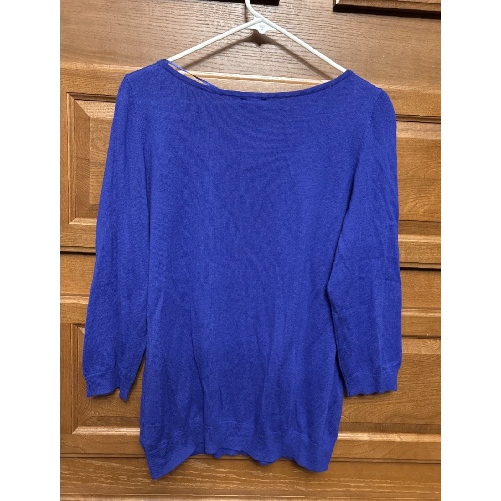 Worthington Worthington Shirt Womens XL Purple 3/4 Sleeve Knit Blouse Pullover VINTAGE N/A Size XL / US 12-14 / IT 48-50 - 2 Thumbnail