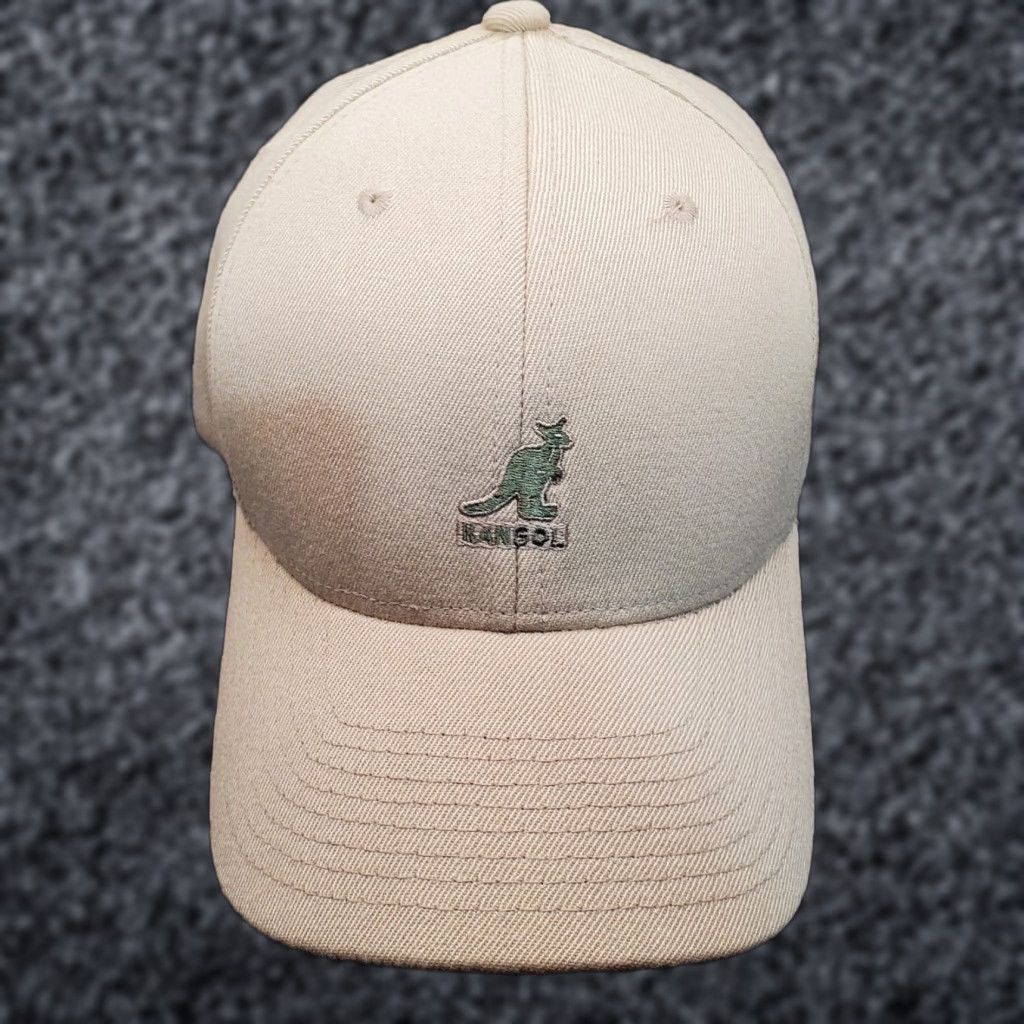 Vintage Flexfit Kangaroo Hat Baseball Cap Light Gray Adult Wool S-Med Size ONE SIZE - 1 Thumbnail