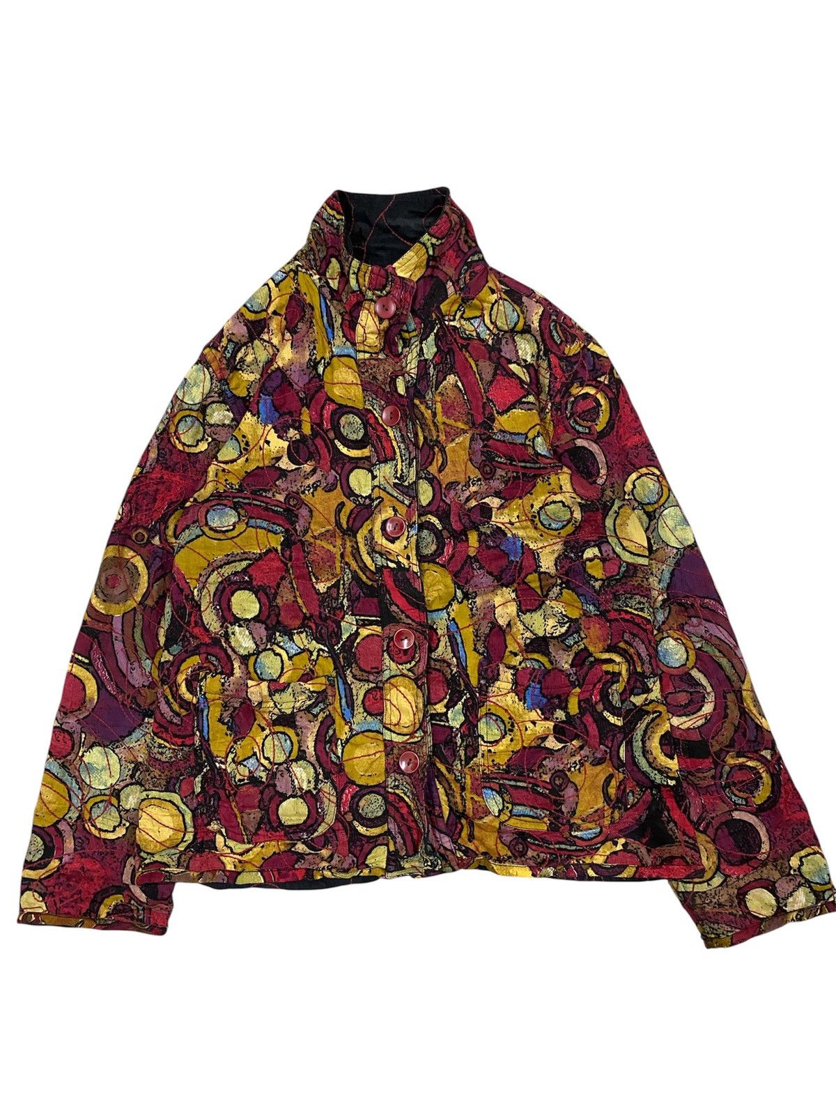 Other Vintage Abstract Art Pattern Jacket – Bold Multicolour Size M / US 6-8 / IT 42-44 - 1 Thumbnail