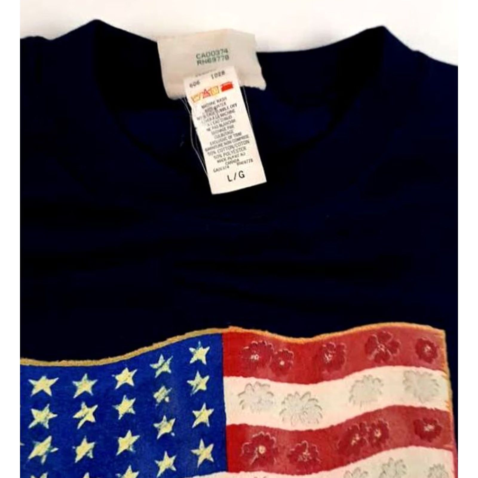 Northern Reflections Northern Reflections USA Flag Puffy Print Navy Sweatshirt L Men Regular Pullover Blue Canvas All Seasons Size US L / EU 52-54 / 3 - 2 Thumbnail