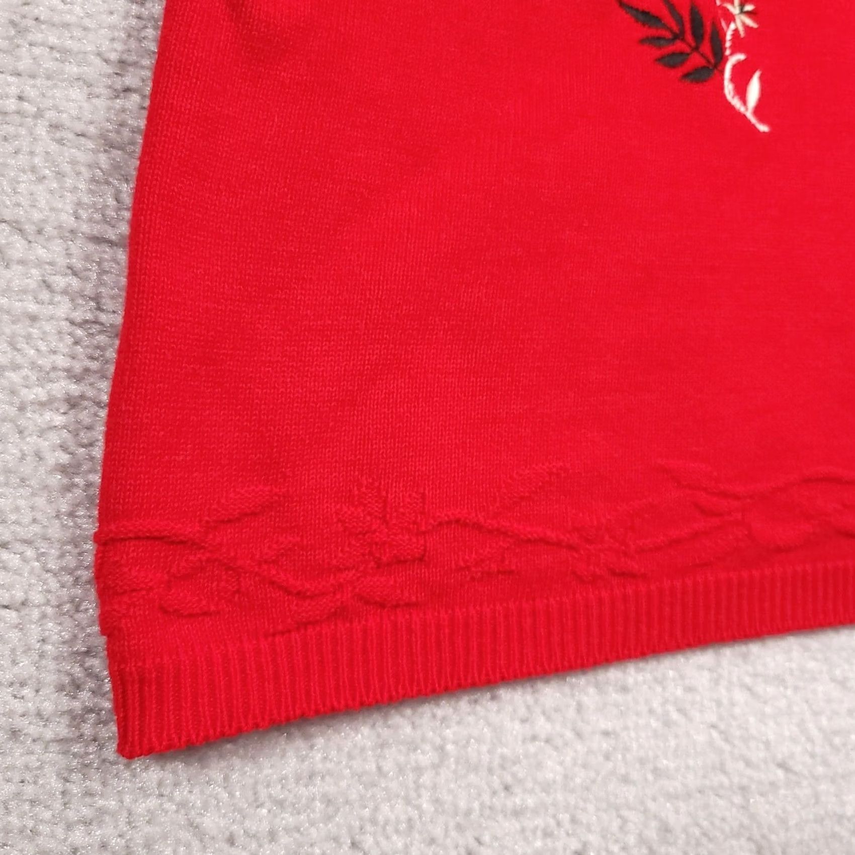Vintage VINTAGE Southern Lady Short Sleeve Sweater Womens Large Red Knit Embroidered USA Size M / US 6-8 / IT 42-44 - 5 Thumbnail
