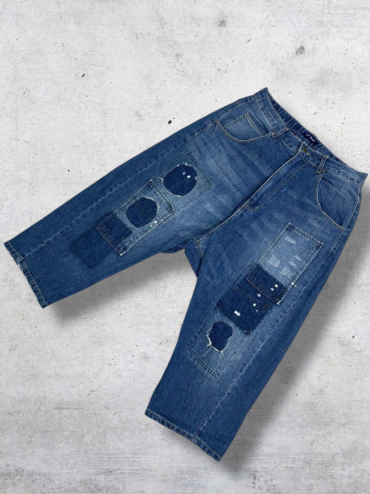 Kapital VINTAGE BIT BLUE 90S OG JAPAN DESIGNER PATCHWORK SHORT DENIM Size US 30 / EU 46 - 3 Thumbnail