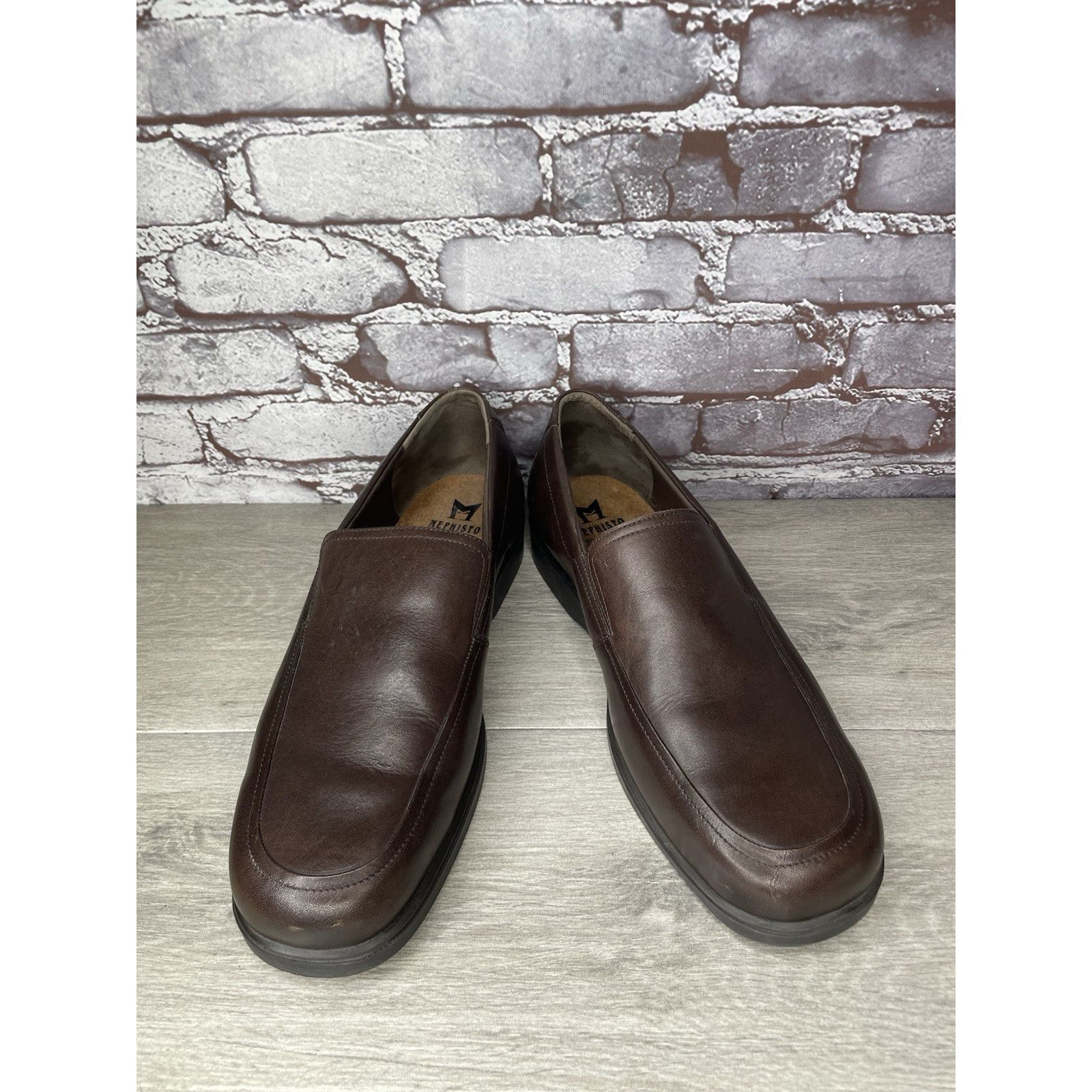 Mephisto Mephisto Brown Leather Loafers Air Jet Insoles Slip On Shoes Size US 11.5 / EU 44-45 - 14 Thumbnail