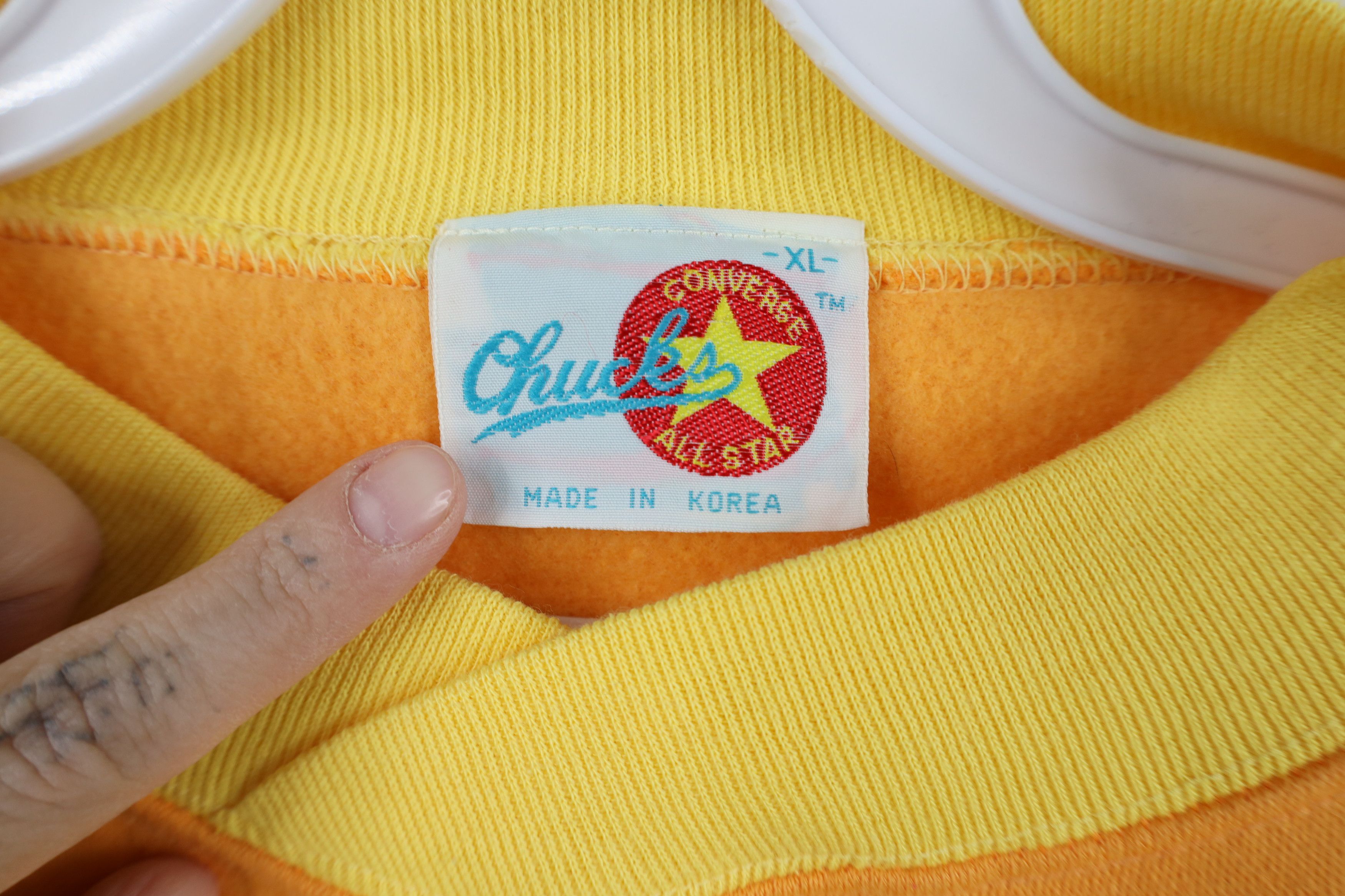Converse Vintage 80s 90s Converse Block Sweatshirt Orange Yellow Size XL / US 12-14 / IT 48-50 - 5 Thumbnail