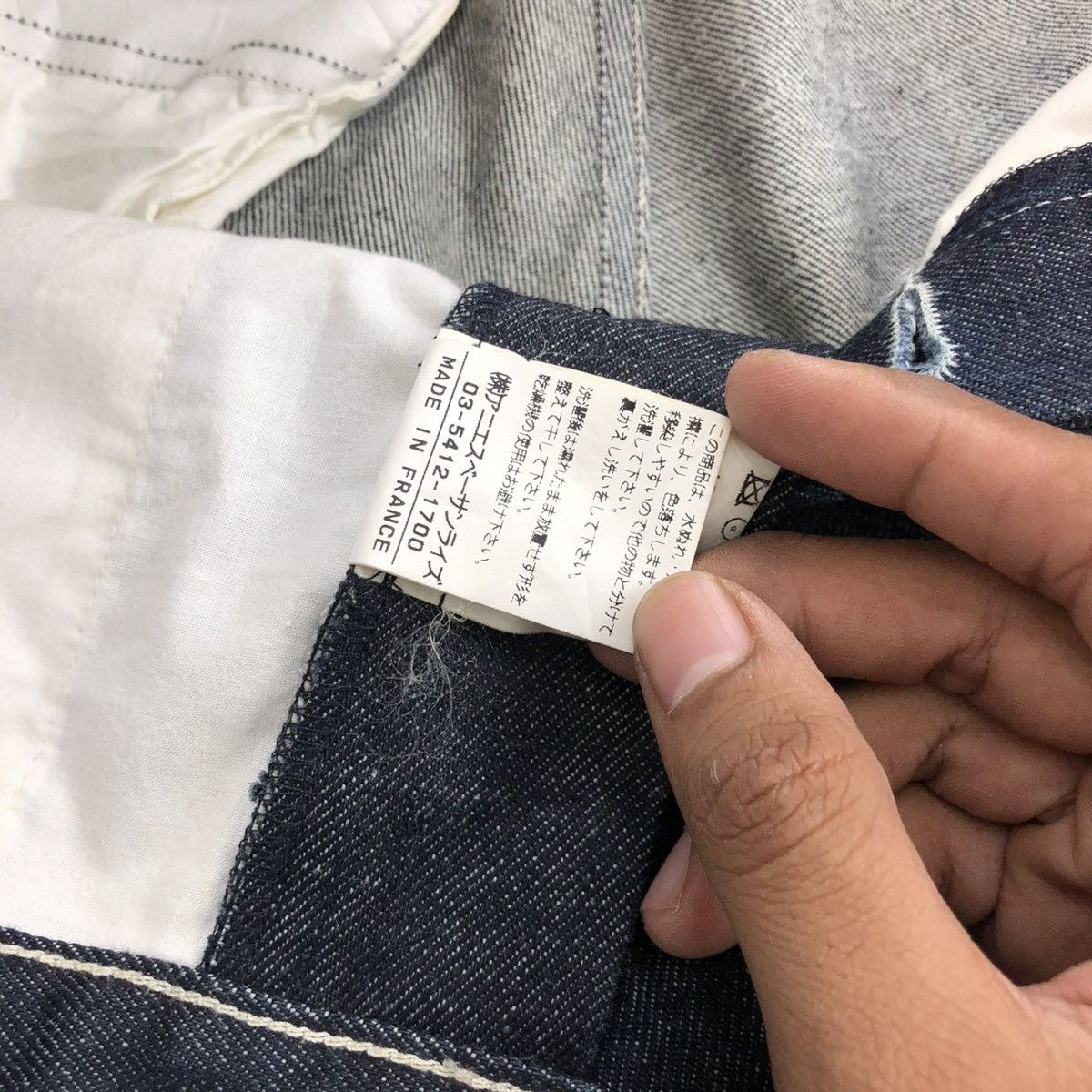 Designer × Vintage × agnes b. 🇫🇷 Vintage Agnes B. Homme Paris Military Cargo Denim Pants Size US 31 - 11 Thumbnail