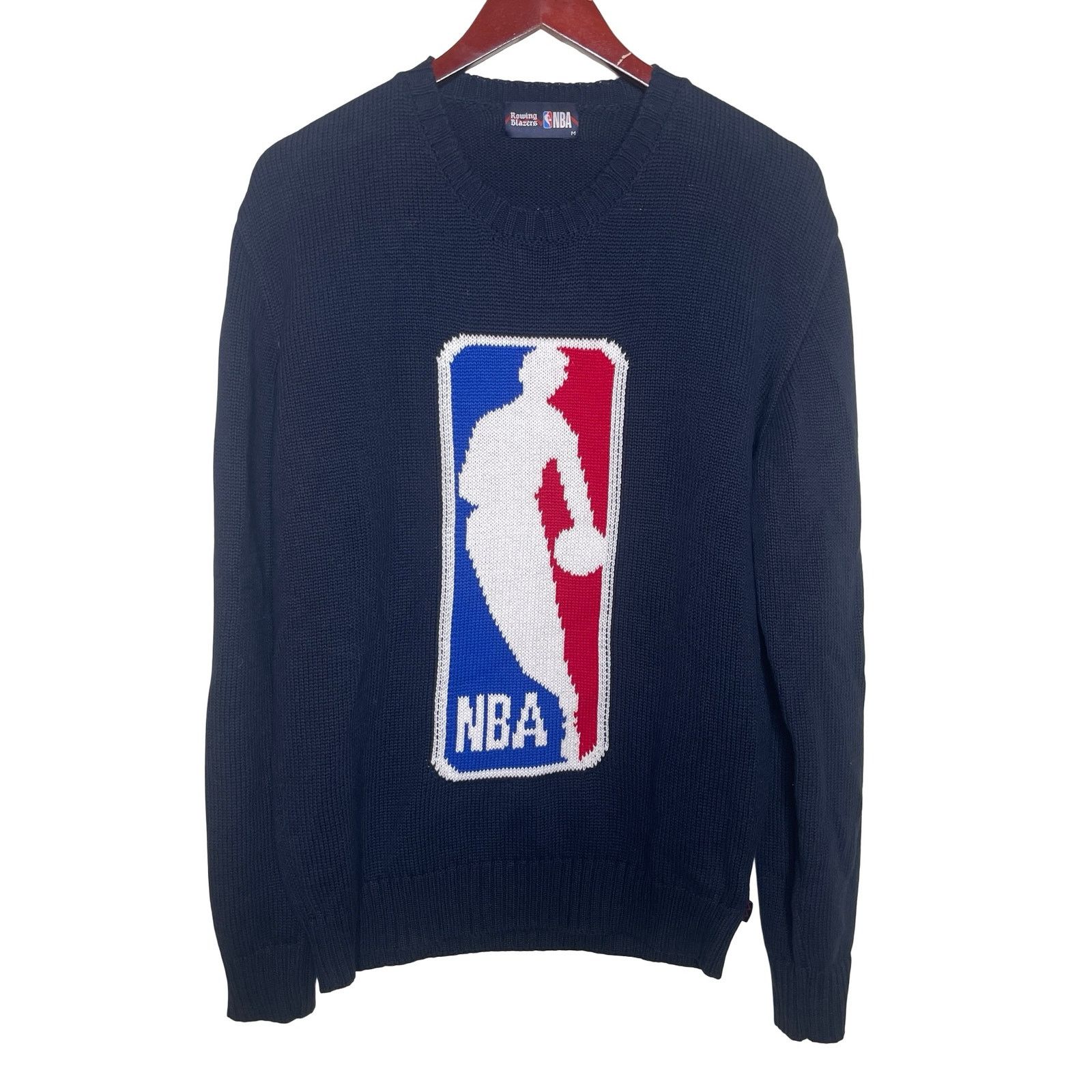 Rowing Blazers Rowing Blazers x NBA Navy Blue Graphic Print Pullover Sz M Size US M / EU 48-50 / 2 - 2 Thumbnail