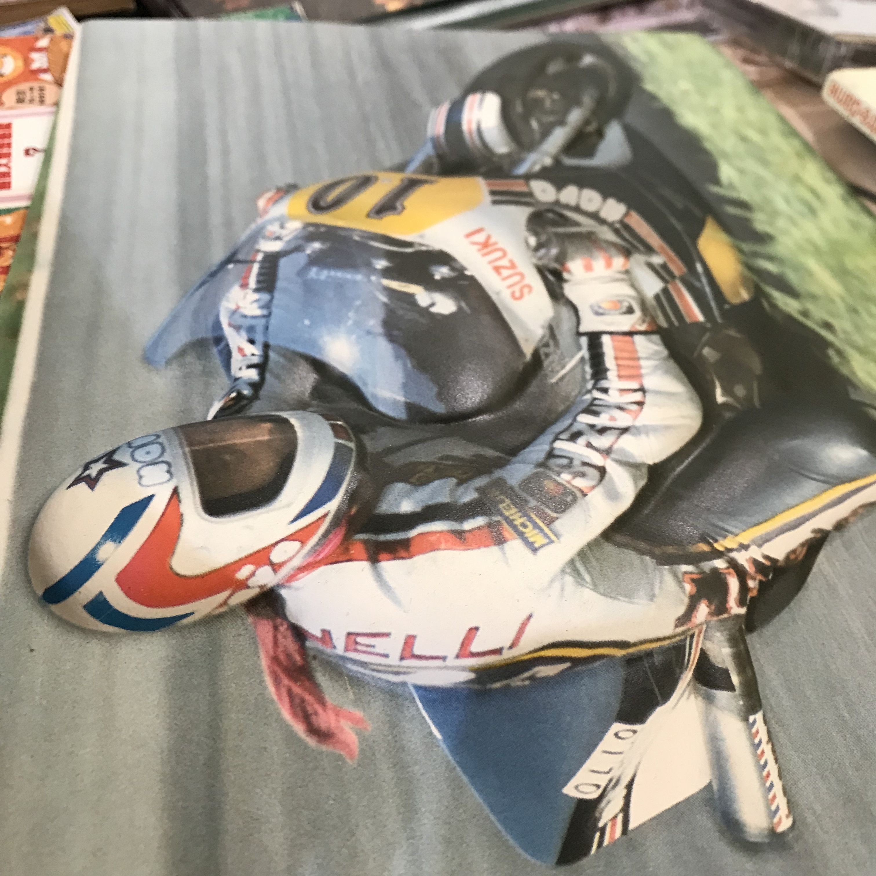 Vintage Vintage Nova Helmet Poster GIANFRANCO BONERA Motorcycle Size ONE SIZE - 2 Thumbnail