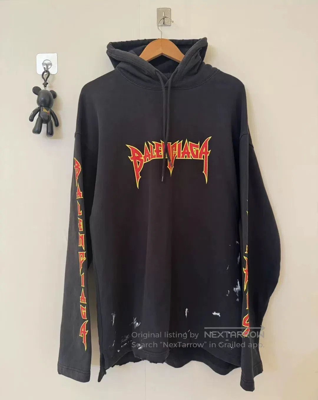 Balenciaga balenciaga flame logo black hoodie. Size US S / EU 44-46 / 1 - 1 Thumbnail