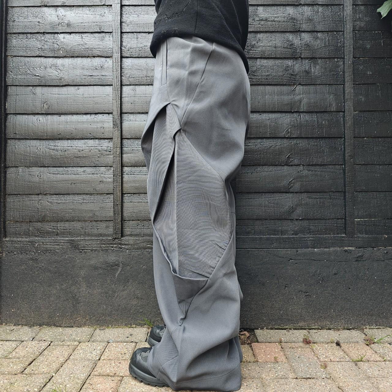 Other Dark Grey Wide Leg Pleated Trousers Size US 32 / EU 48 - 4 Thumbnail
