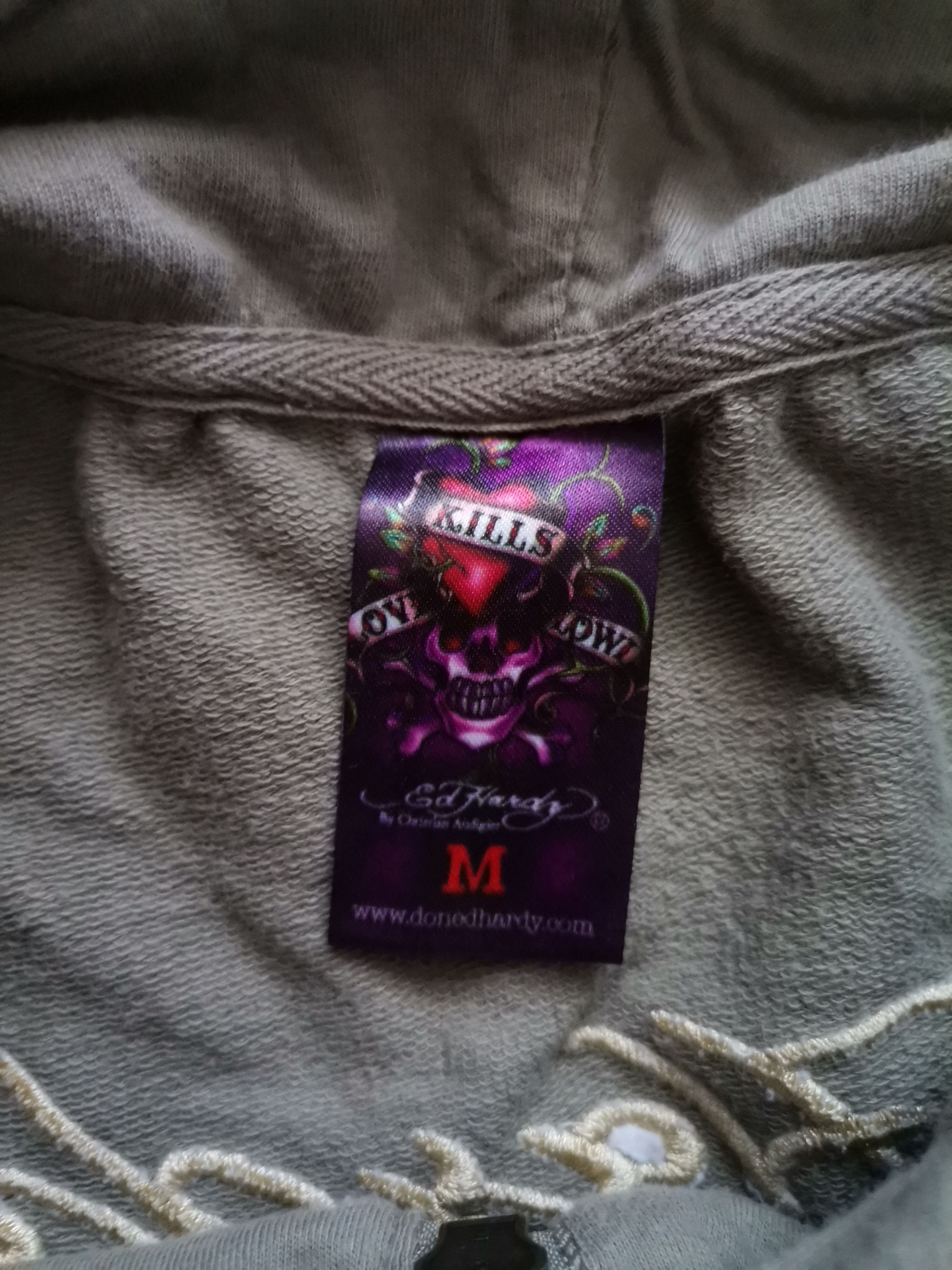 Christian Audigier × Ed Hardy Ed Hardy Women's Zip Up Hoodie Size M / US 6-8 / IT 42-44 - 3 Thumbnail