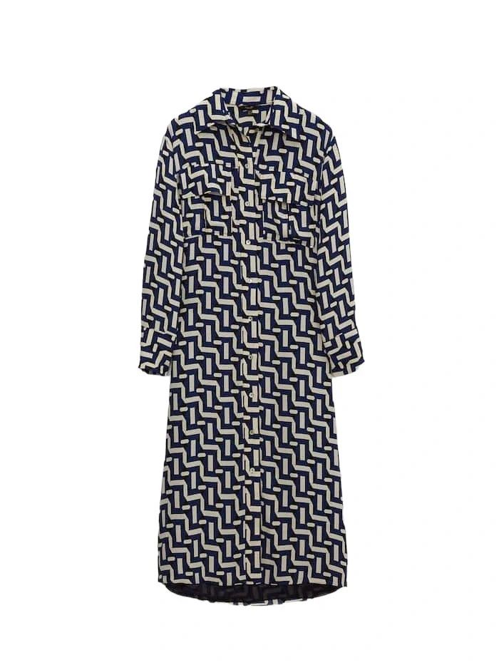 Massimo Dutti Massimo Dutti Geometric Pattern Dress Viscose Belted EU40 Size M / US 6-8 / IT 42-44 - 9 Thumbnail