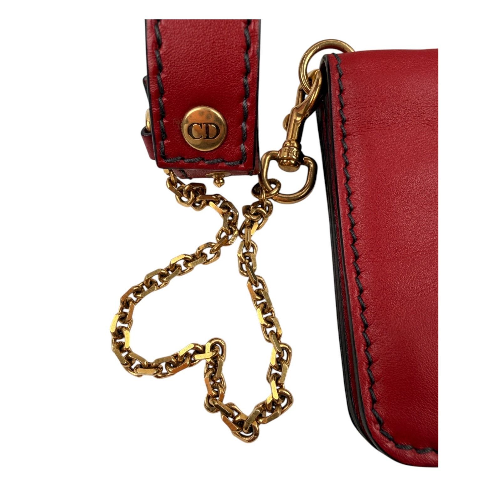Dior Dior Dioramour Red Clutch with Chained Wristlet Size ONE SIZE - 9 Thumbnail