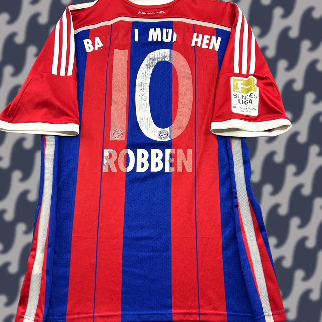 Adidas Nike Bayern Munich 2014 2015 Home Arjen Robben Football Jersey Mens Large Adidas Shirt Mens L Multicolor Short Sleeve Jersey Football Size US L / EU 52-54 / 3 - 1 Thumbnail