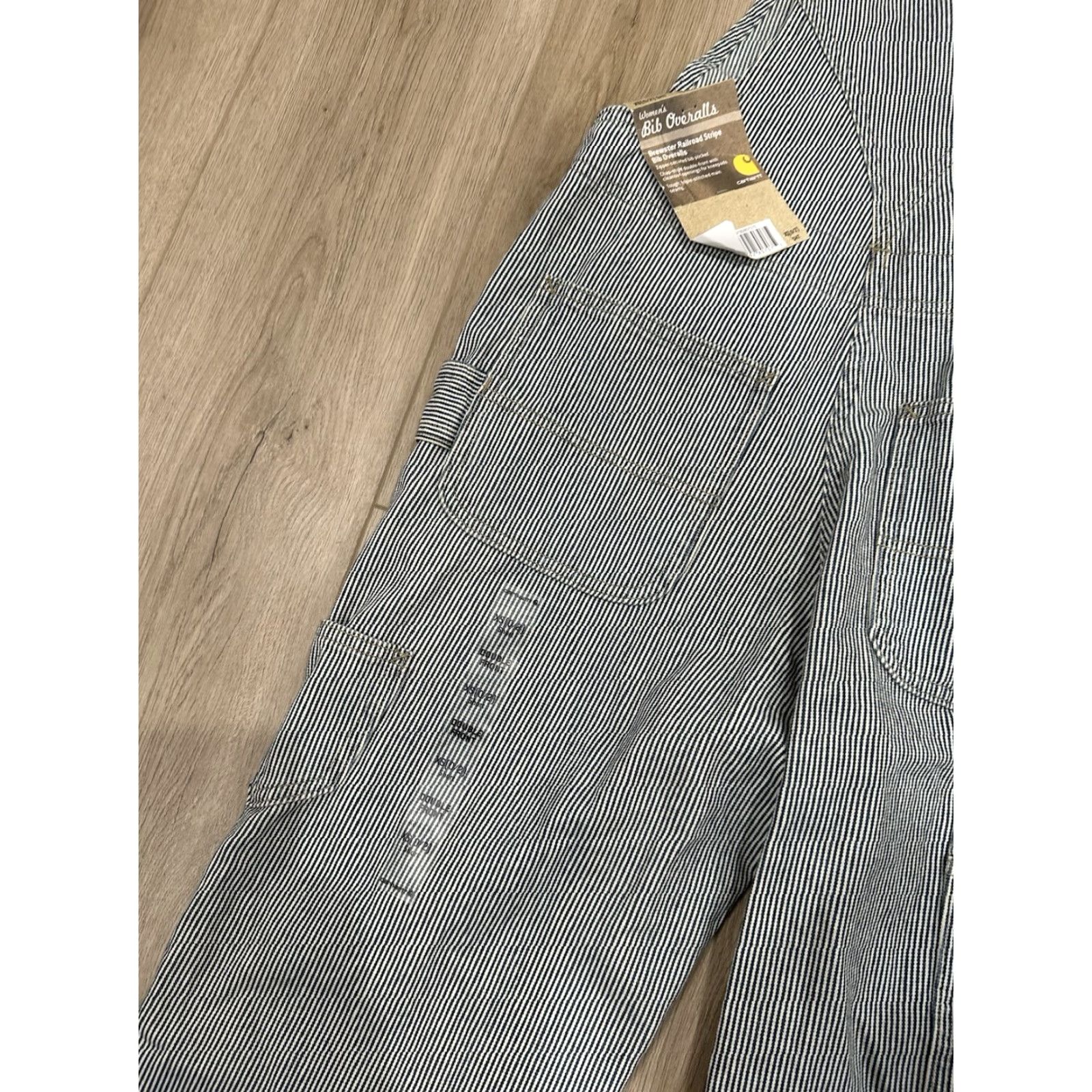 Carhartt VINTAGE Carhartt Double Knee Overall Women XS 0/2 Hickory Striped Railroad Bib NWT Size 26" / US 2 / IT 38 - 6 Thumbnail