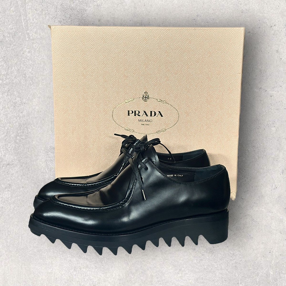 Vintage PRADA Kitten Heel Leather Slip On Satin Mules Black Velvet Bow Sz  35.5