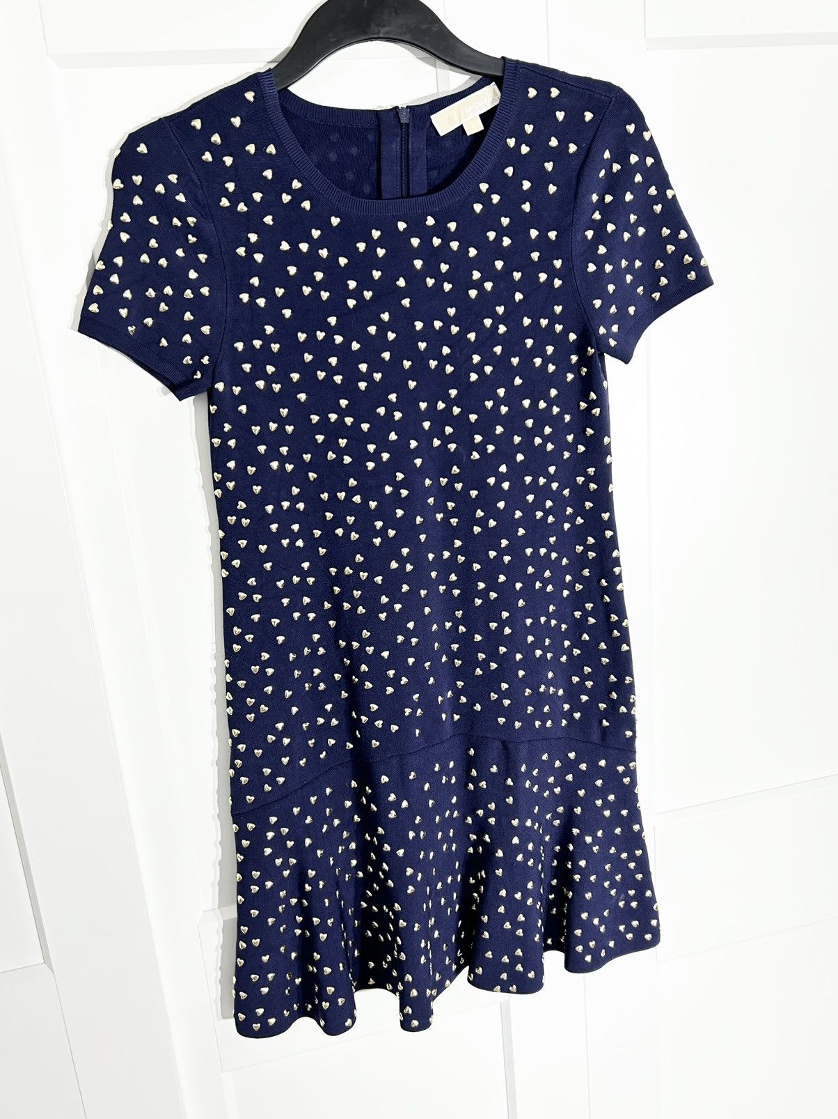 Michael Kors Michael Kors dress hearts navy blue studs frill 36 S Size S / US 4 / IT 40 - 1 Thumbnail