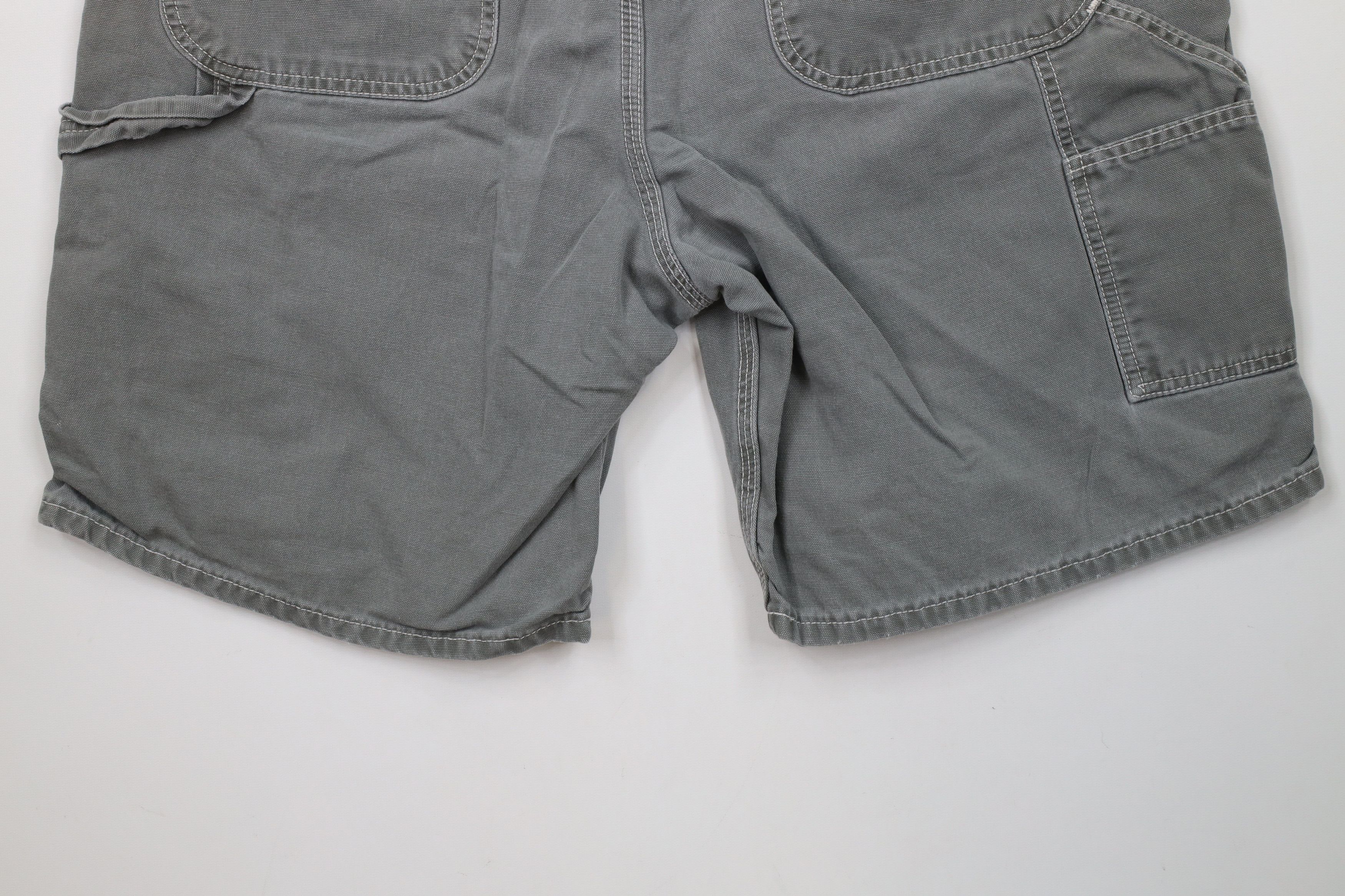 Gap × Vintage Vintage Y2K 2001 Gap Above Knee Dungaree Shorts Gray Cotton Size US 35 - 10 Thumbnail