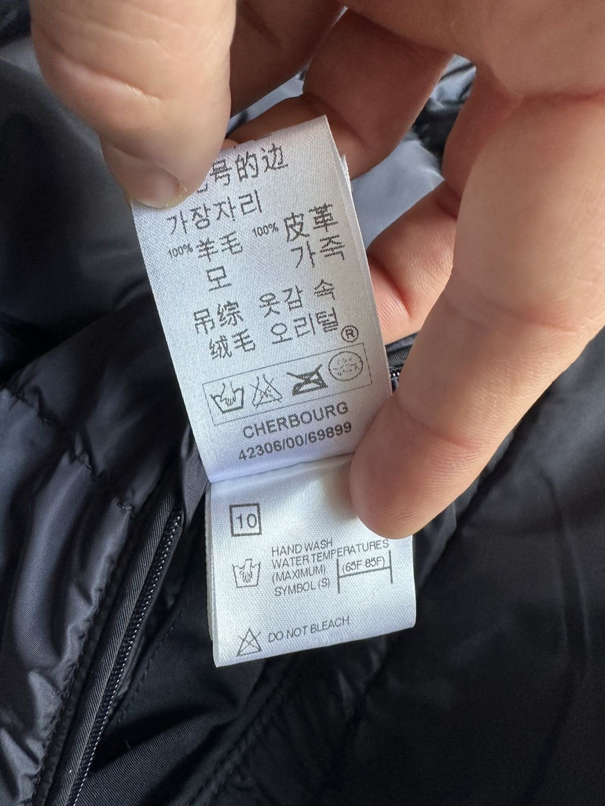 Moncler Cherbourg dark navy down parka jacket