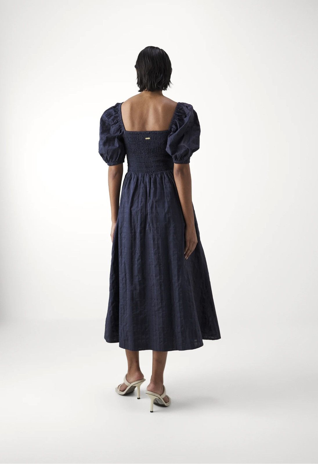 Barbour New Barbour Marcy Midi Dress - Navy size 10 Size M / US 6-8 / IT 42-44 - 8 Thumbnail