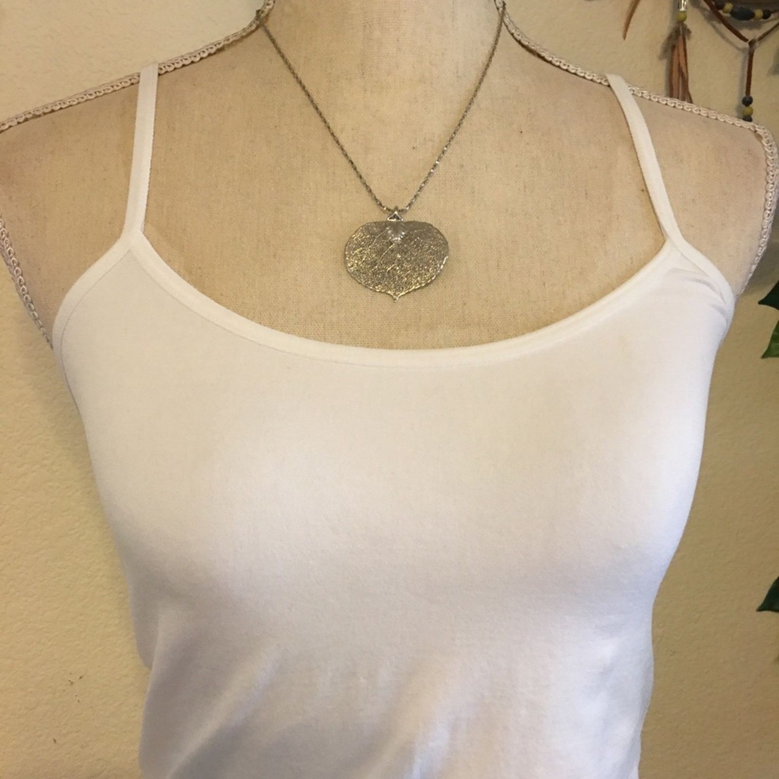 Vintage Vintage 80s silver dipped natural leaf necklace Size ONE SIZE - 3 Thumbnail